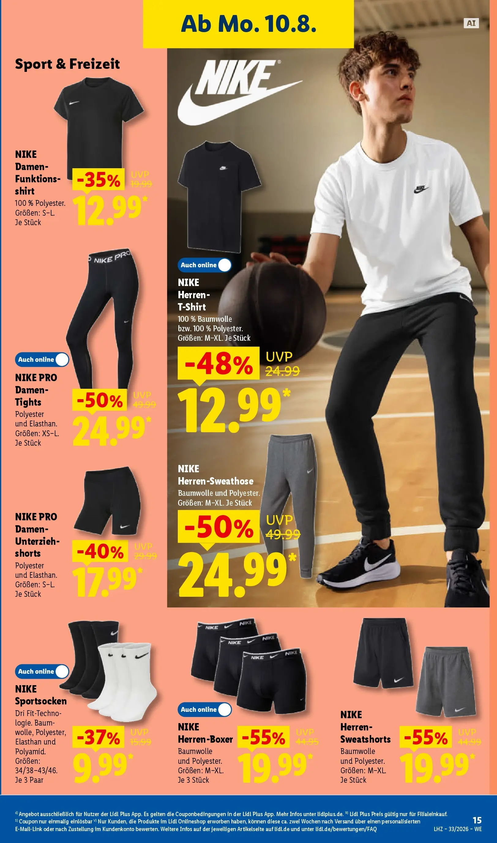Lidl Prospekt Künzell (ab 10.08.2026) zum Blättern » Angebote | Seite: 33 | Produkte: Shirt, T-Shirt, Sweatshorts, Boxer