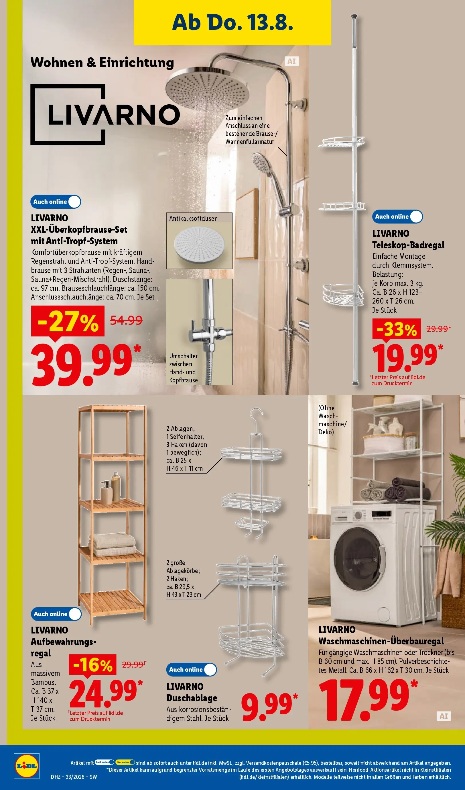 Lidl Prospekt Villingen-schwenningen (ab 10.08.2026) ยป Angebote online | Seite: 52 | Produkte: Trockner, Regal, Korb Lidl Prospekt Villingen-schwenningen (ab 10.08.2026) zum Blรคttern ยป Angebote | Seite: 52 | Produkte: Trockner, Regal, Korb