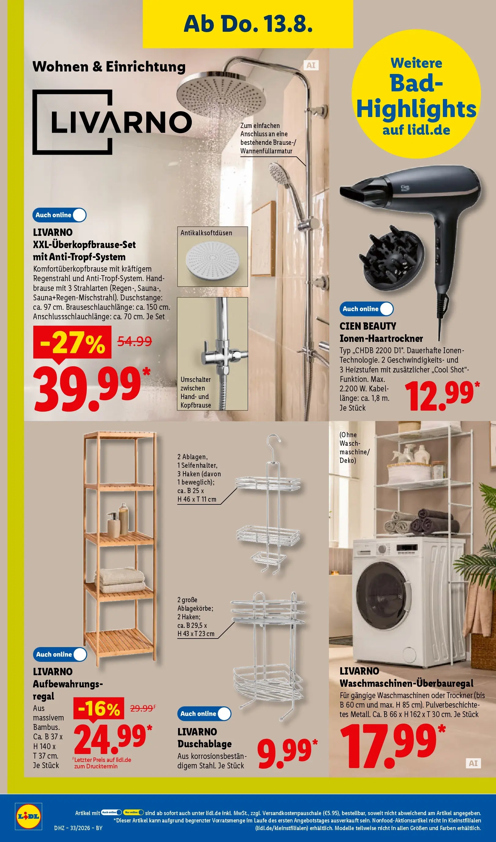 Lidl Prospekt Hof-innenstadt (ab 10.08.2026) ยป Angebote online | Seite: 52 | Produkte: Kabel, Trockner, Regal, Bad Lidl Prospekt Hof-innenstadt (ab 10.08.2026) zum Blรคttern ยป Angebote | Seite: 52 | Produkte: Kabel, Trockner, Regal, Bad