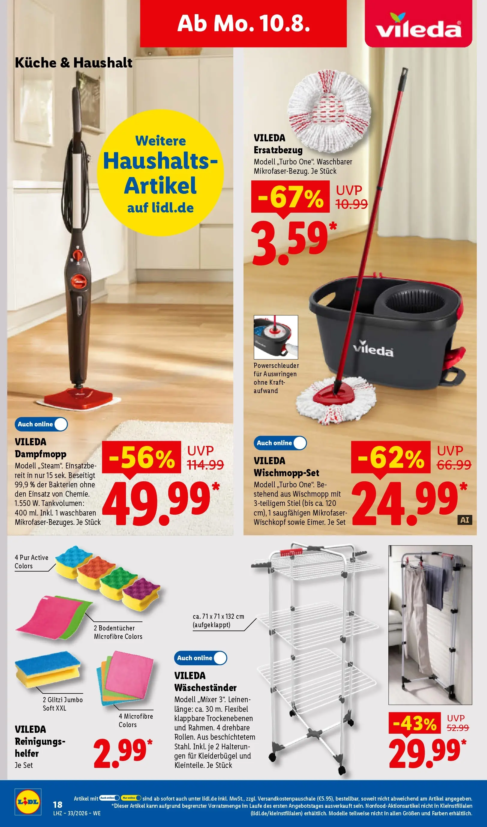 Lidl Prospekt Künzell (ab 10.08.2026) zum Blättern » Angebote | Seite: 38 | Produkte: Küche, Kleiderbügel, Waschestander