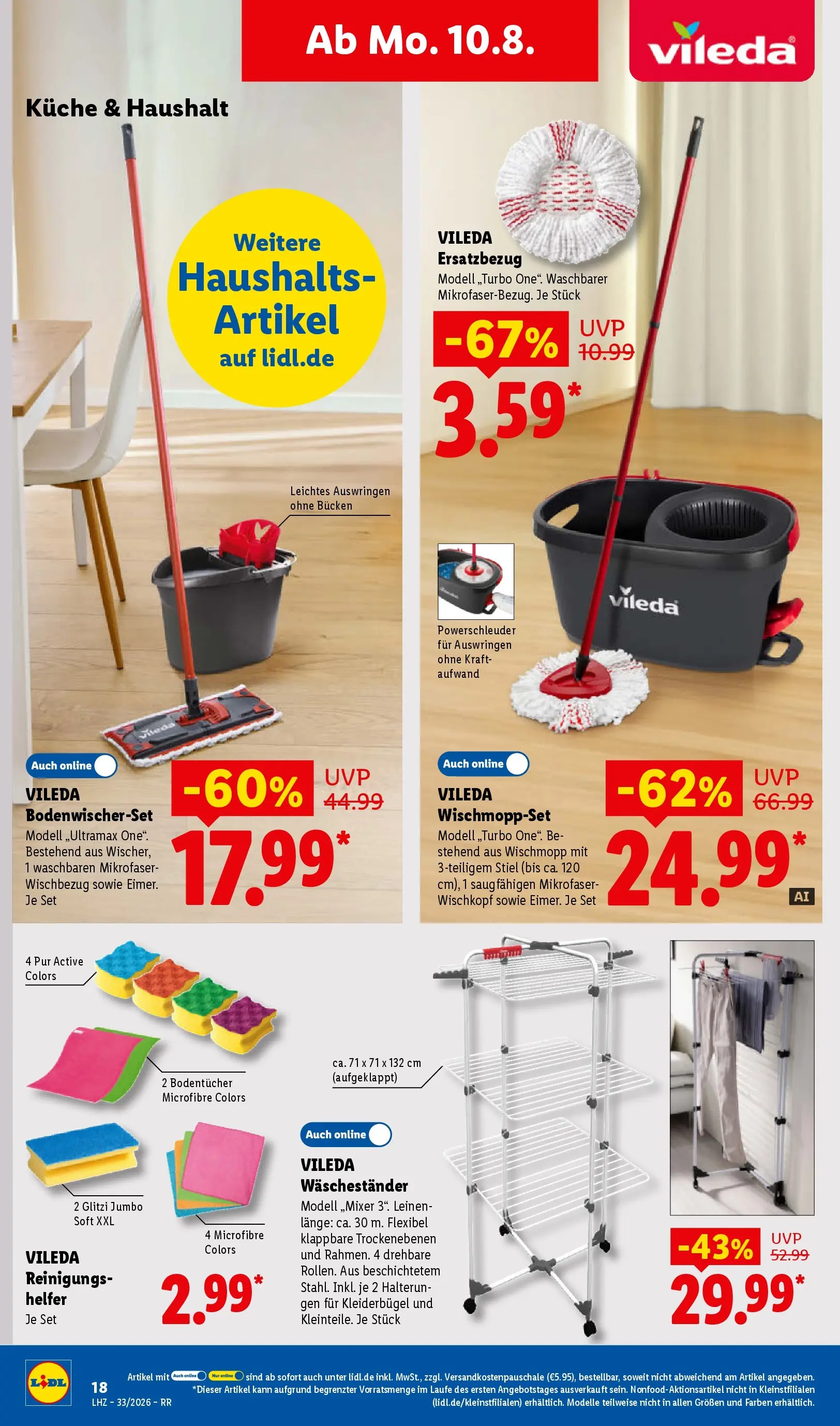 Lidl Prospekt Zülpich (ab 10.08.2026) zum Blättern » Angebote | Seite: 38 | Produkte: Küche, Kleiderbügel, Waschestander
