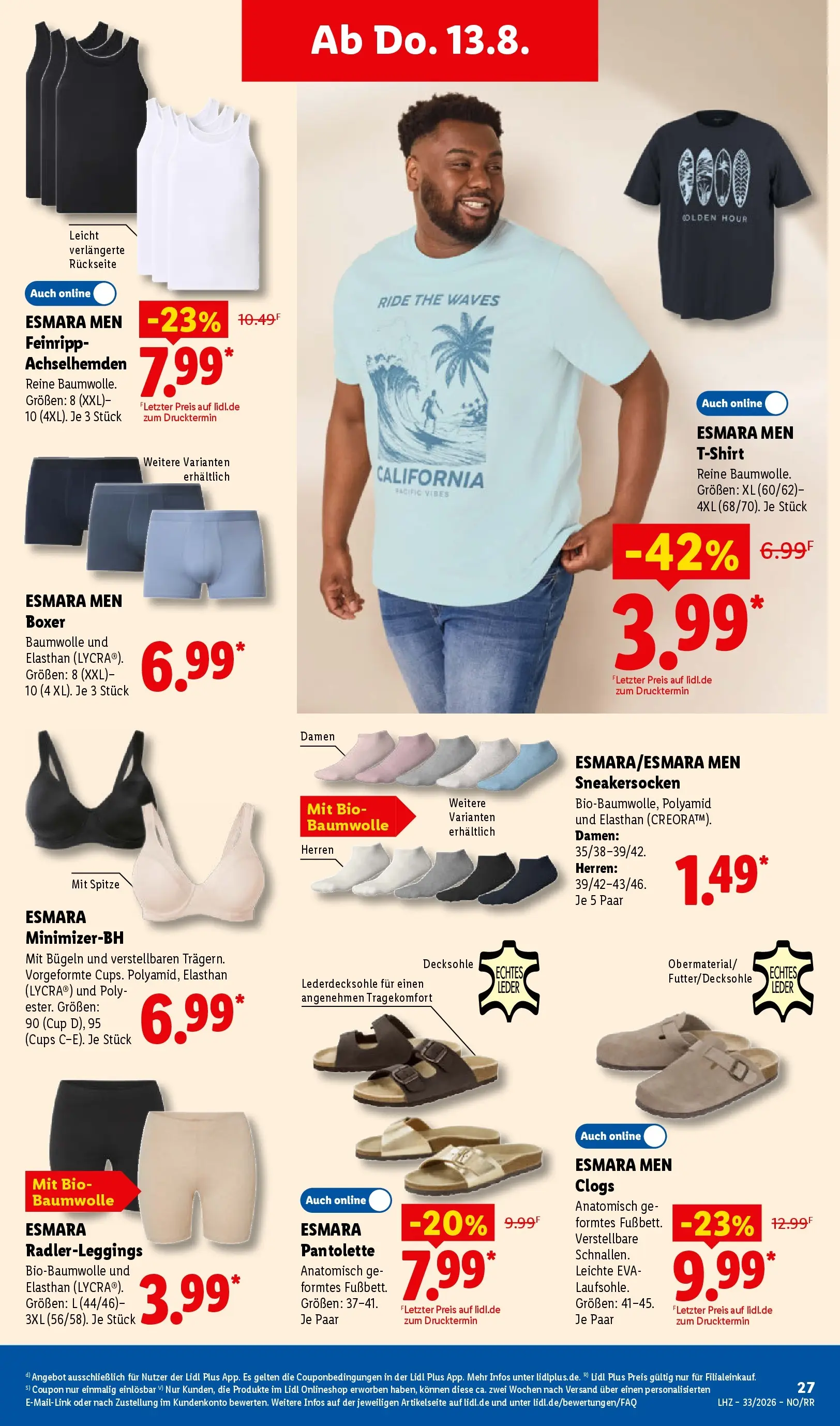 Lidl Prospekt Zülpich (ab 10.08.2026) zum Blättern » Angebote | Seite: 49 | Produkte: T-Shirt, Boxer