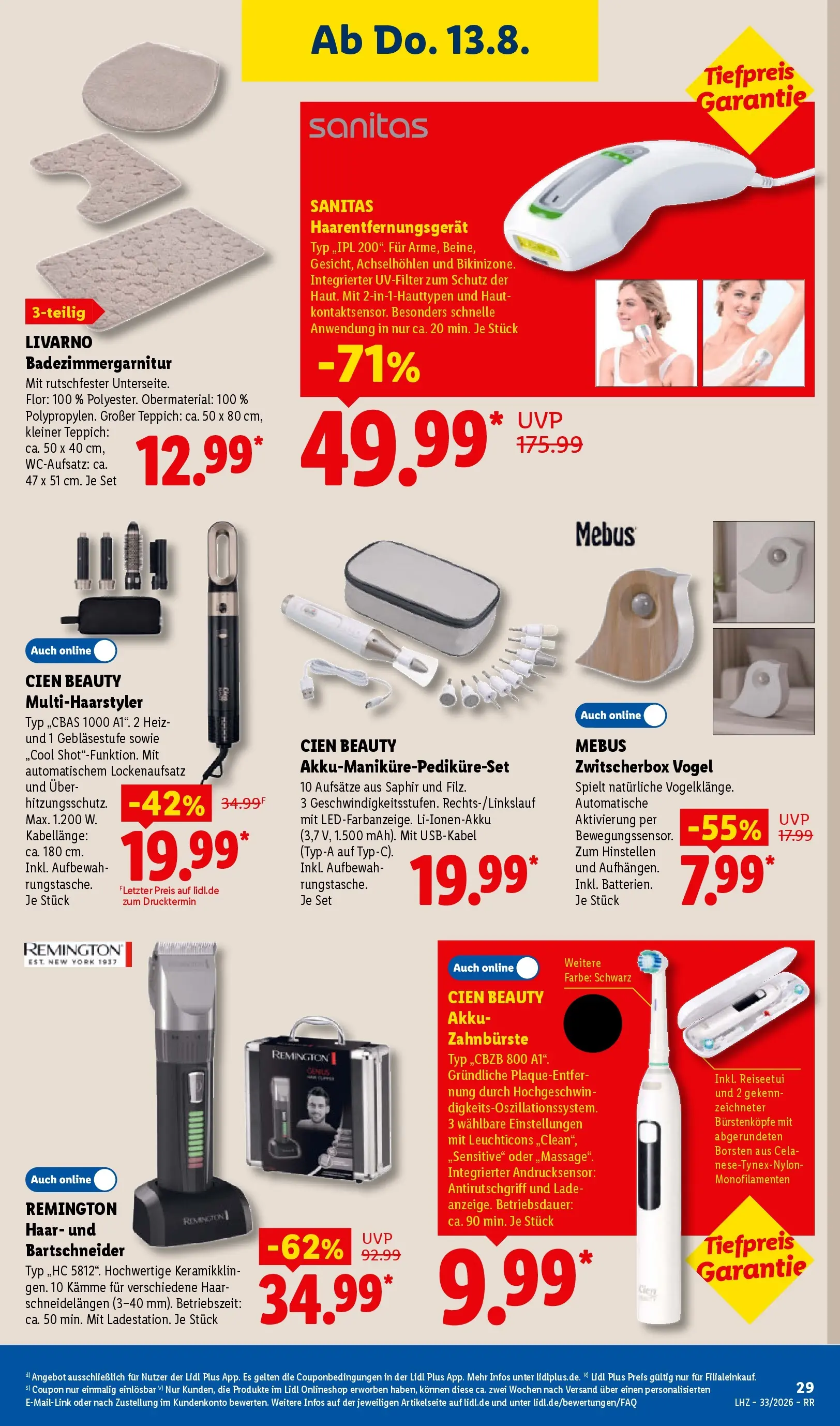 Lidl Prospekt Zülpich (ab 10.08.2026) zum Blättern » Angebote | Seite: 51 | Produkte: Box, Teppich, Zahnbürste