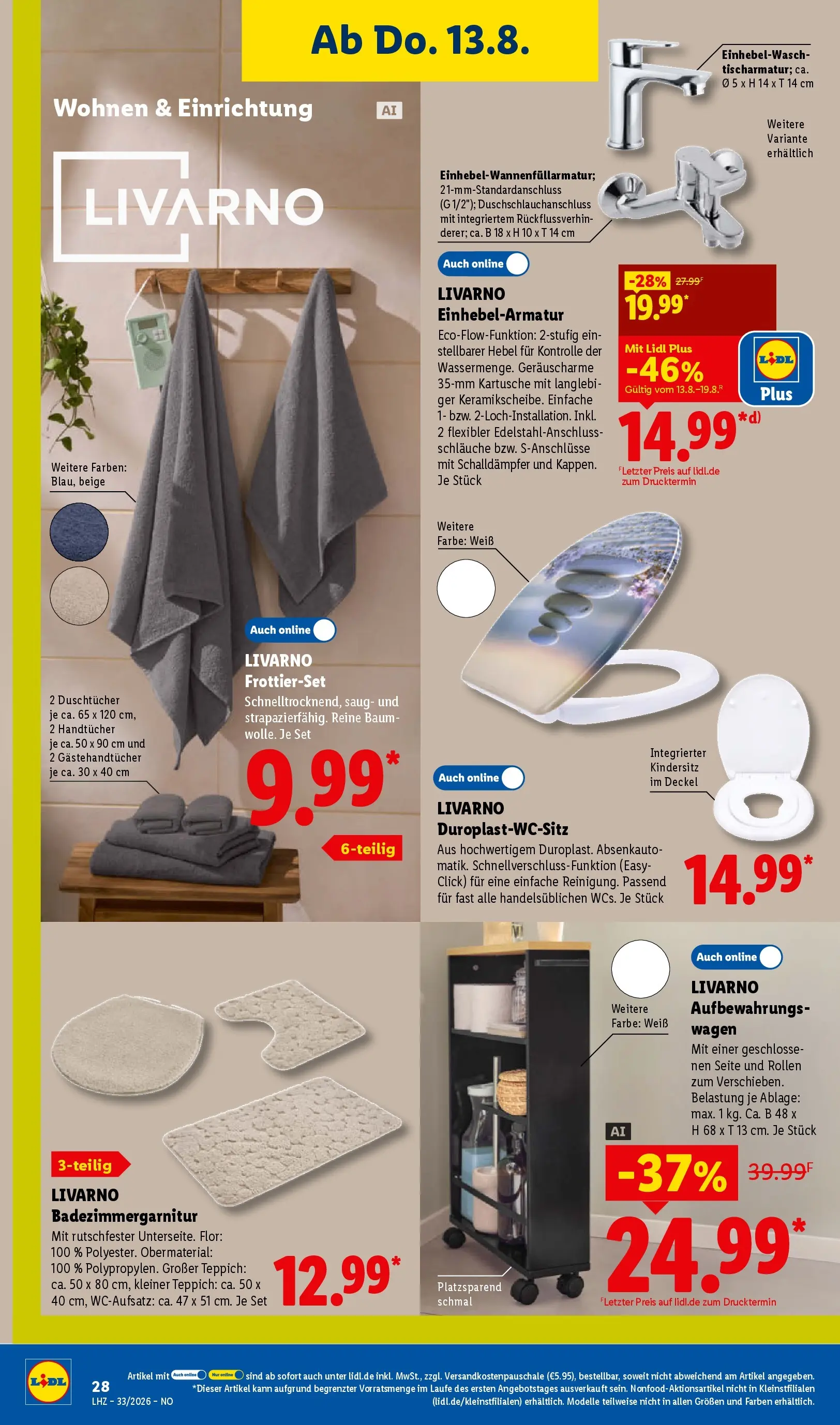 Lidl Prospekt Braunschweig (ab 10.08.2026) zum Blättern » Angebote | Seite: 50 | Produkte: Teppich