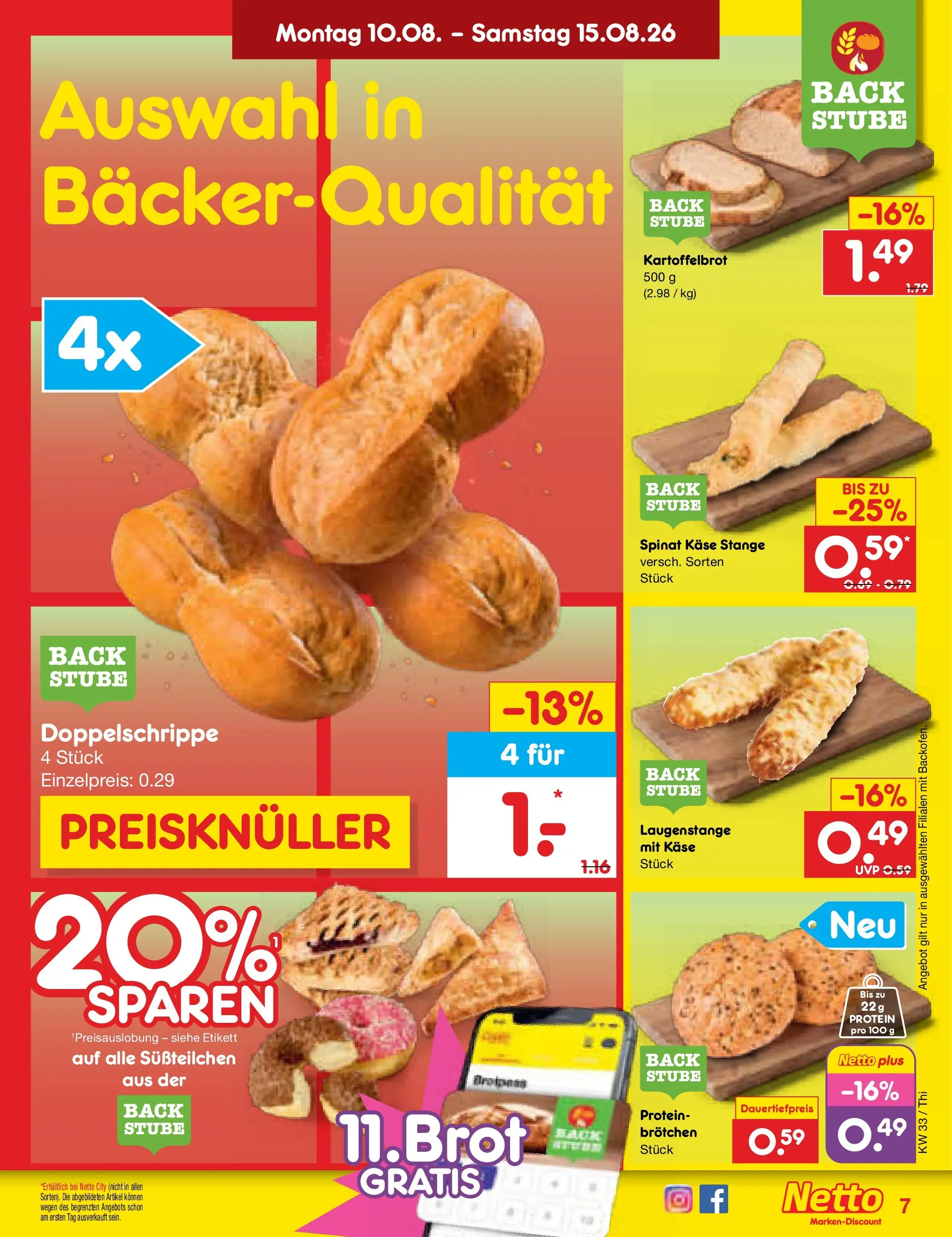 Netto Marken-Discount Prospekt Thiendorf (ab 10.08.2026) » Angebote | Seite: 7 | Produkte: Käse, Backofen