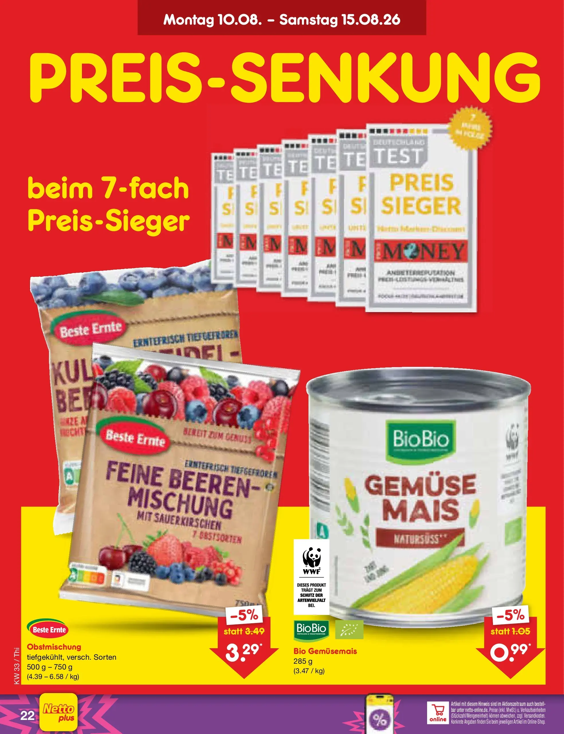 Netto Marken-Discount Prospekt Thiendorf (ab 10.08.2026) » Angebote | Seite: 32 | Produkte: Gemüse