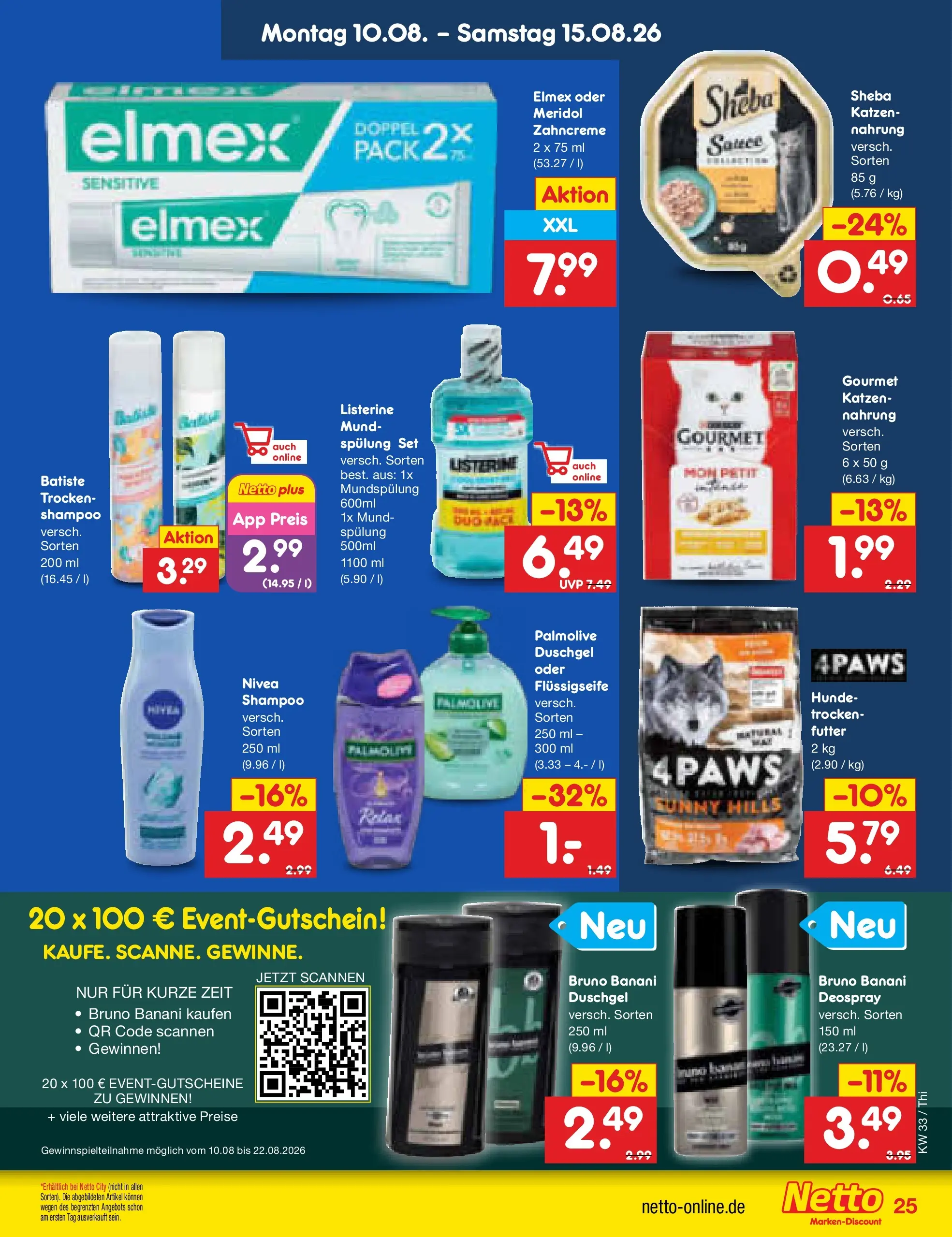 Netto Marken-Discount Prospekt Thiendorf (ab 10.08.2026) » Angebote | Seite: 35 | Produkte: Sheba, Shampoo, Spülung, Duschgel