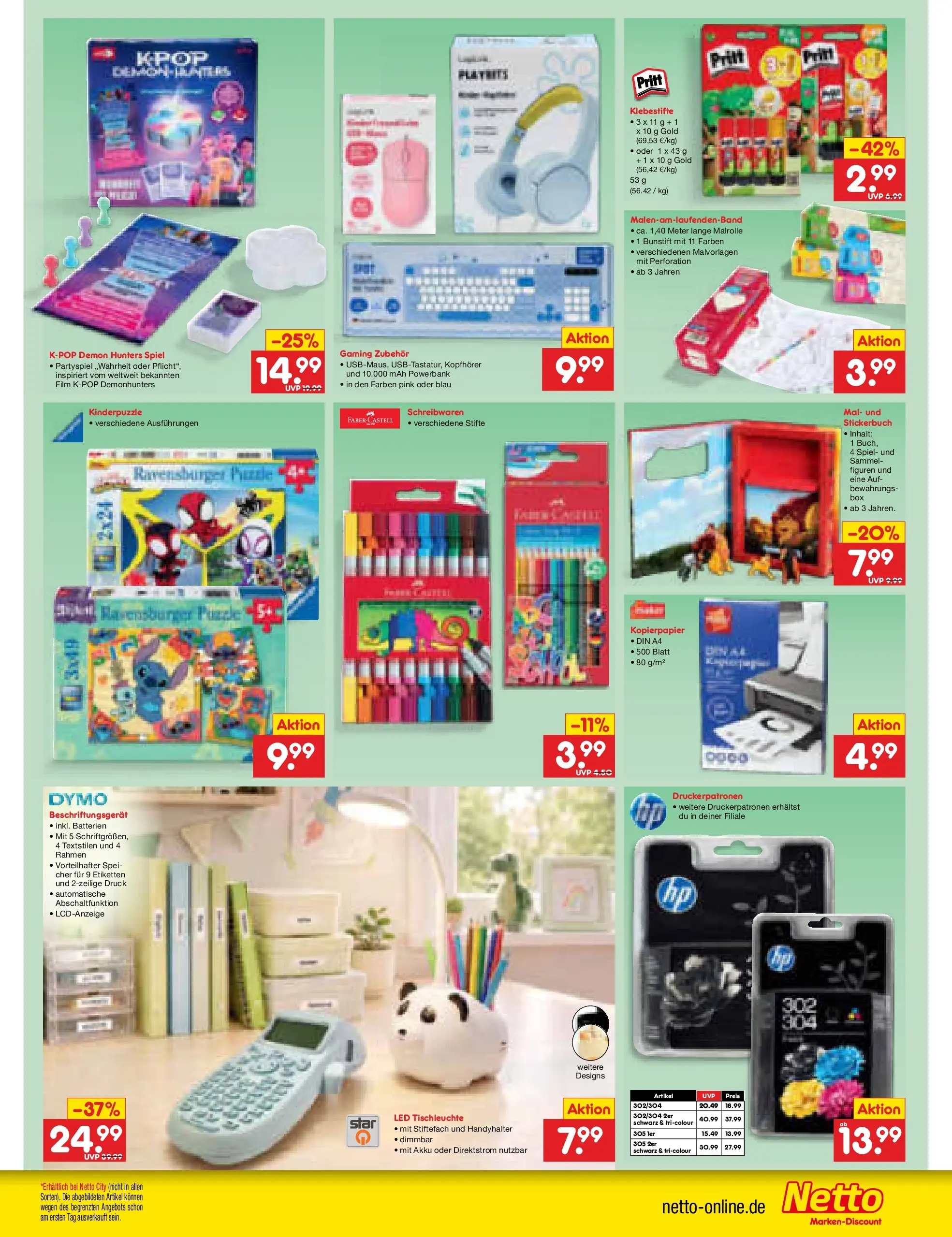 Netto Marken-Discount Prospekt Thiendorf (ab 10.08.2026) » Angebote | Seite: 43 | Produkte: Spiel, Batterien, Powerbank, Kopfhörer