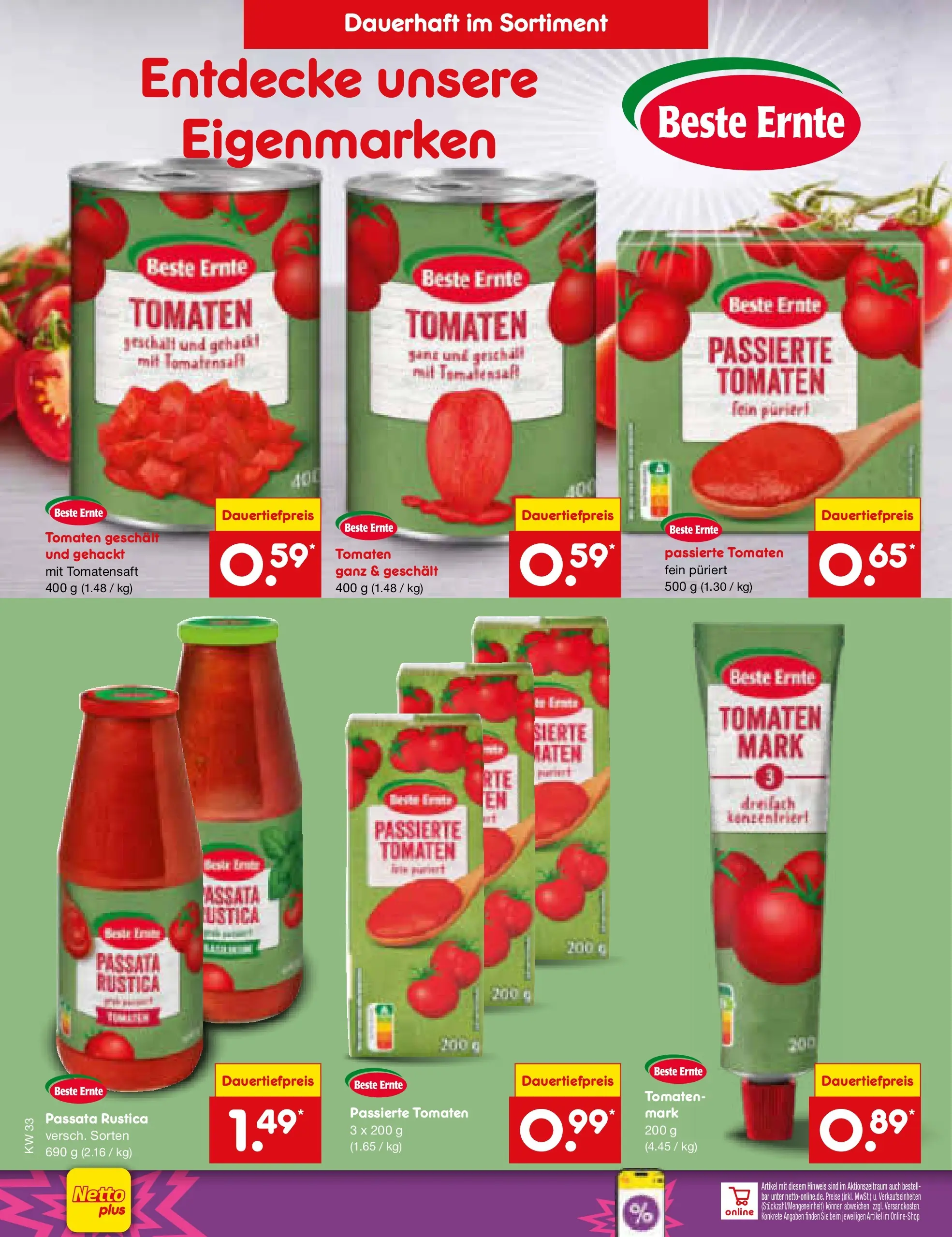 Netto Marken-Discount Prospekt Thiendorf (ab 10.08.2026) » Angebote | Seite: 52 | Produkte: Tomaten