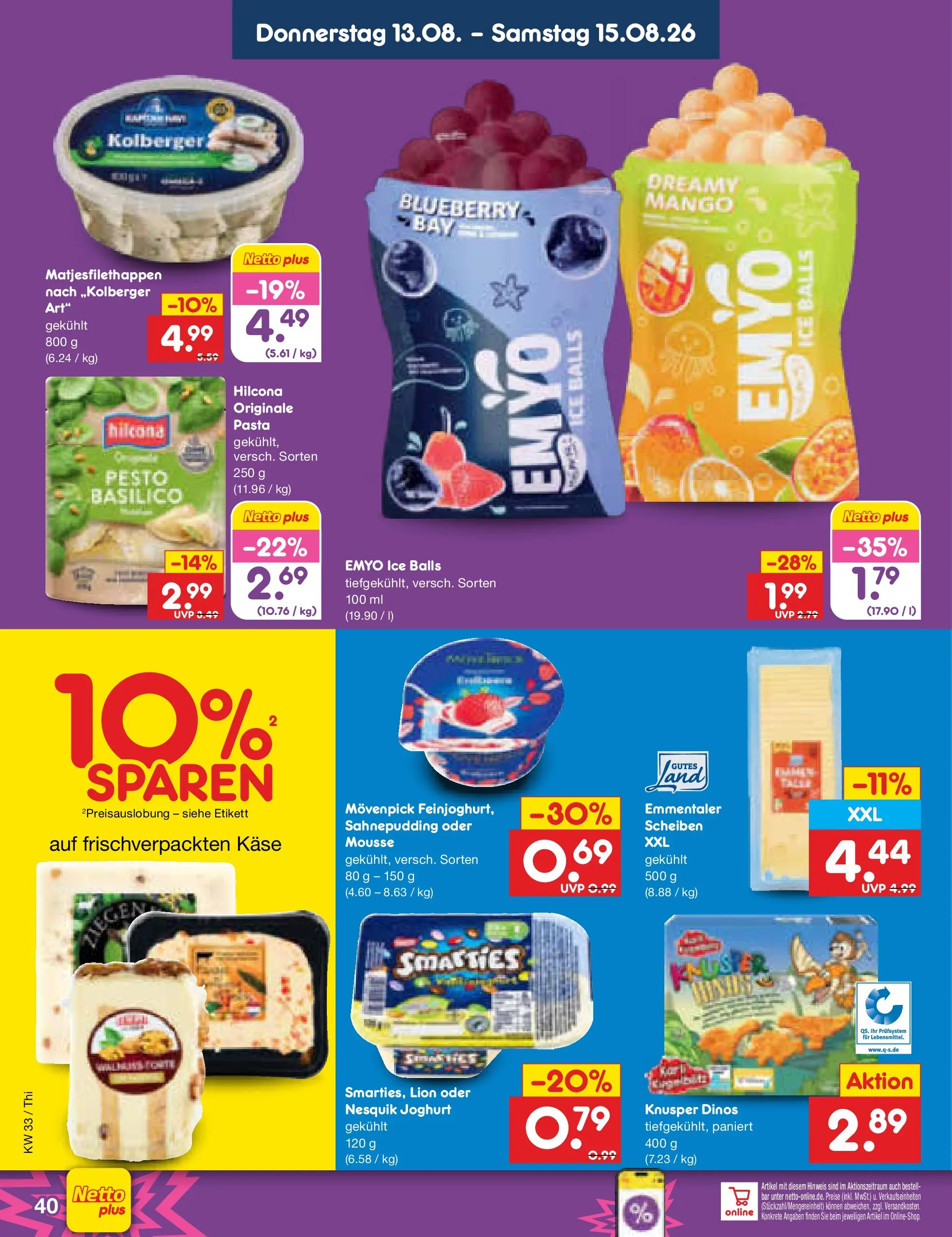 Netto Marken-Discount Prospekt Thiendorf (ab 10.08.2026) » Angebote | Seite: 56 | Produkte: Nesquik, Käse, Joghurt, Smarties