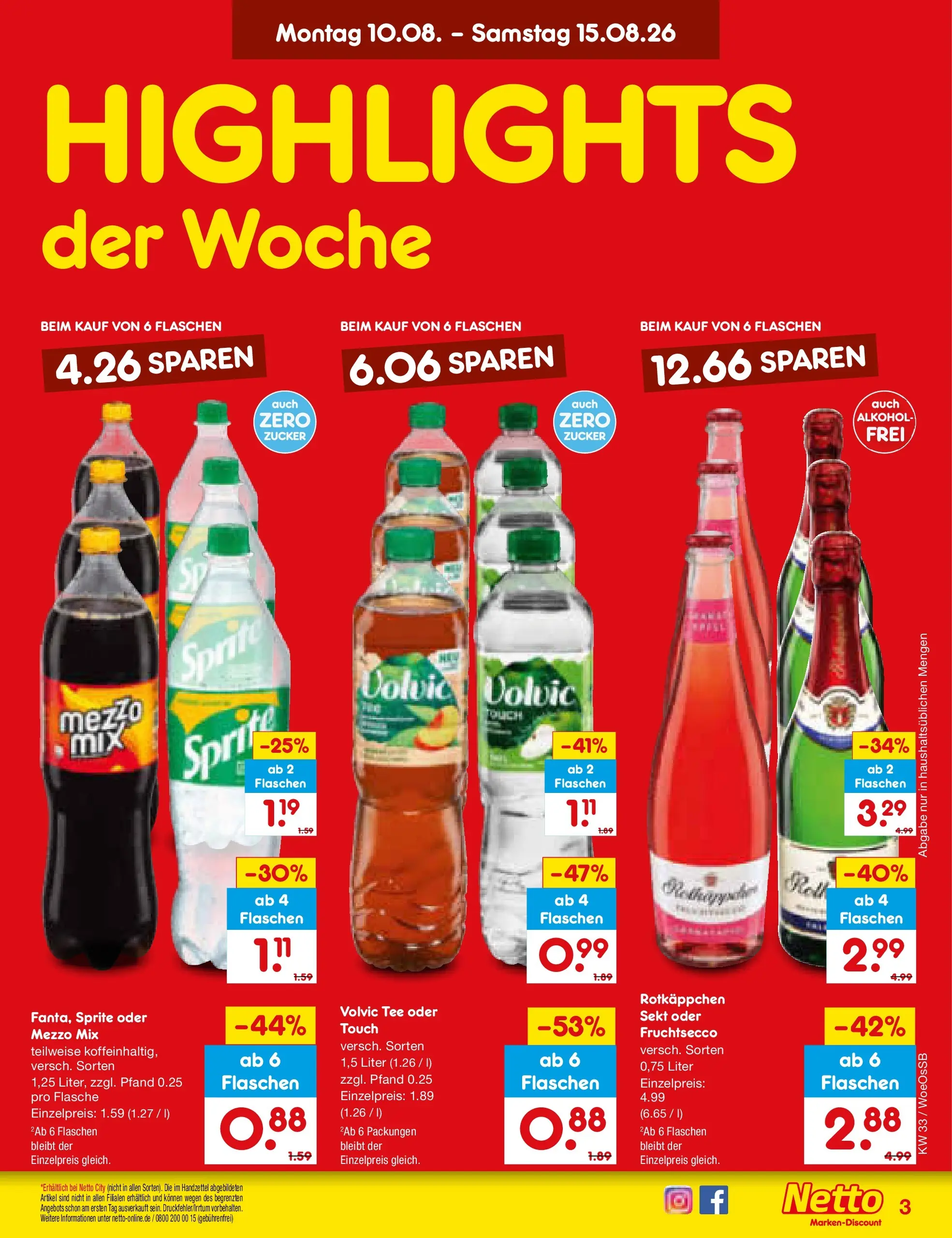 Netto Marken-Discount Prospekt Gemmingen (ab 10.08.2026) ยป Angebote | Seite: 3 | Produkte: Mezzo mix, Volvic tee, Oder mezzo mix, Volvic Netto Marken-Discount Prospekt Gemmingen (ab 10.08.2026) ยป Angebote | Seite: 3 | Produkte: Mezzo mix, Volvic tee, Oder mezzo mix, Volvic