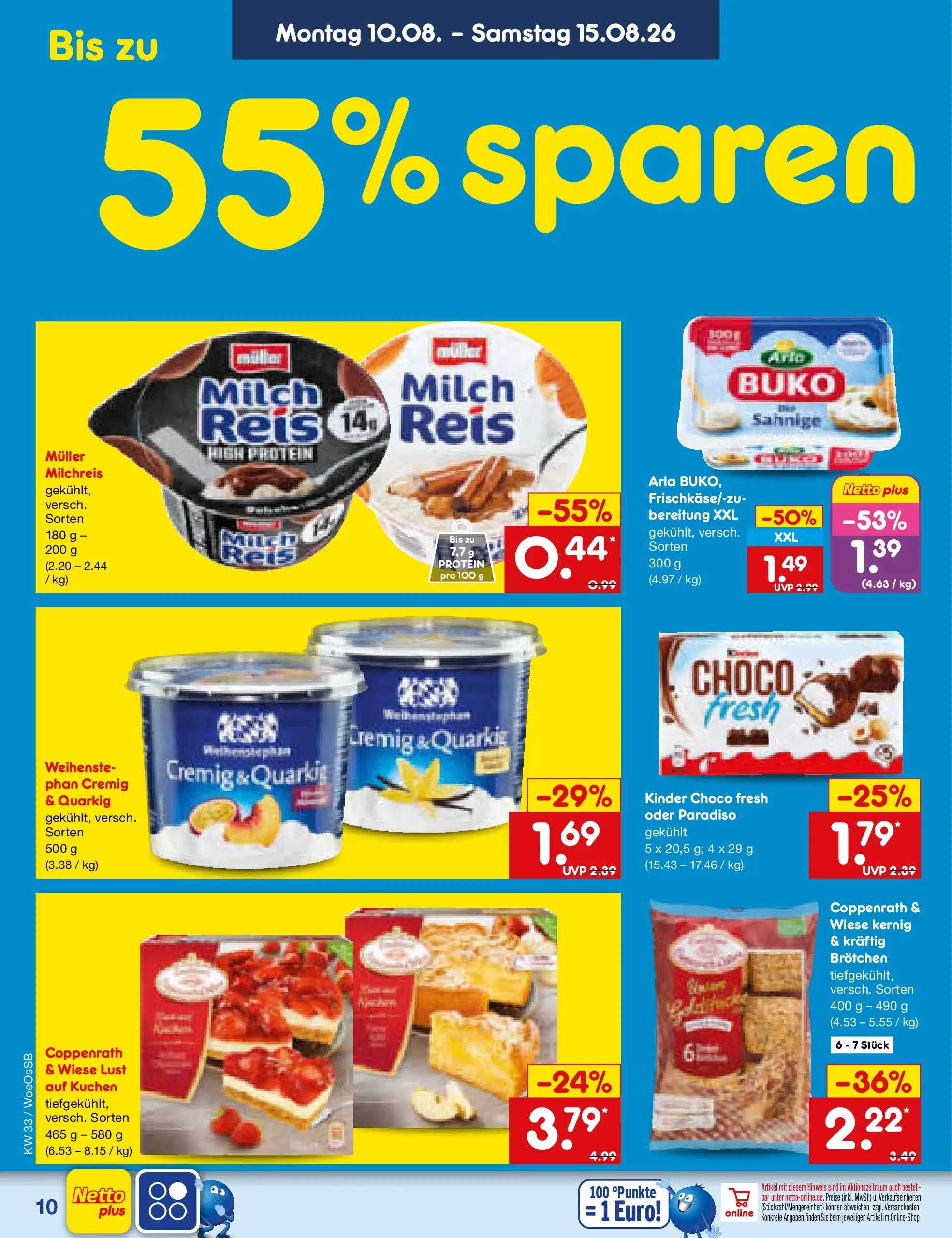 Netto Marken-Discount Prospekt Gemmingen (ab 10.08.2026) ยป Angebote | Seite: 10 | Produkte: Milch, Reis, Kuchen Netto Marken-Discount Prospekt Gemmingen (ab 10.08.2026) ยป Angebote | Seite: 10 | Produkte: Milch, Reis, Kuchen