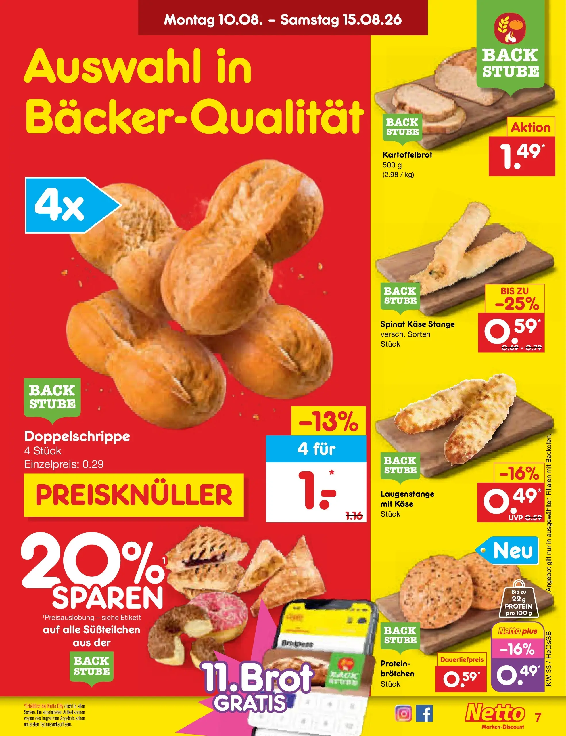 Netto Marken-Discount Prospekt Kröpelin (ab 10.08.2026) » Angebote | Seite: 7 | Produkte: Käse