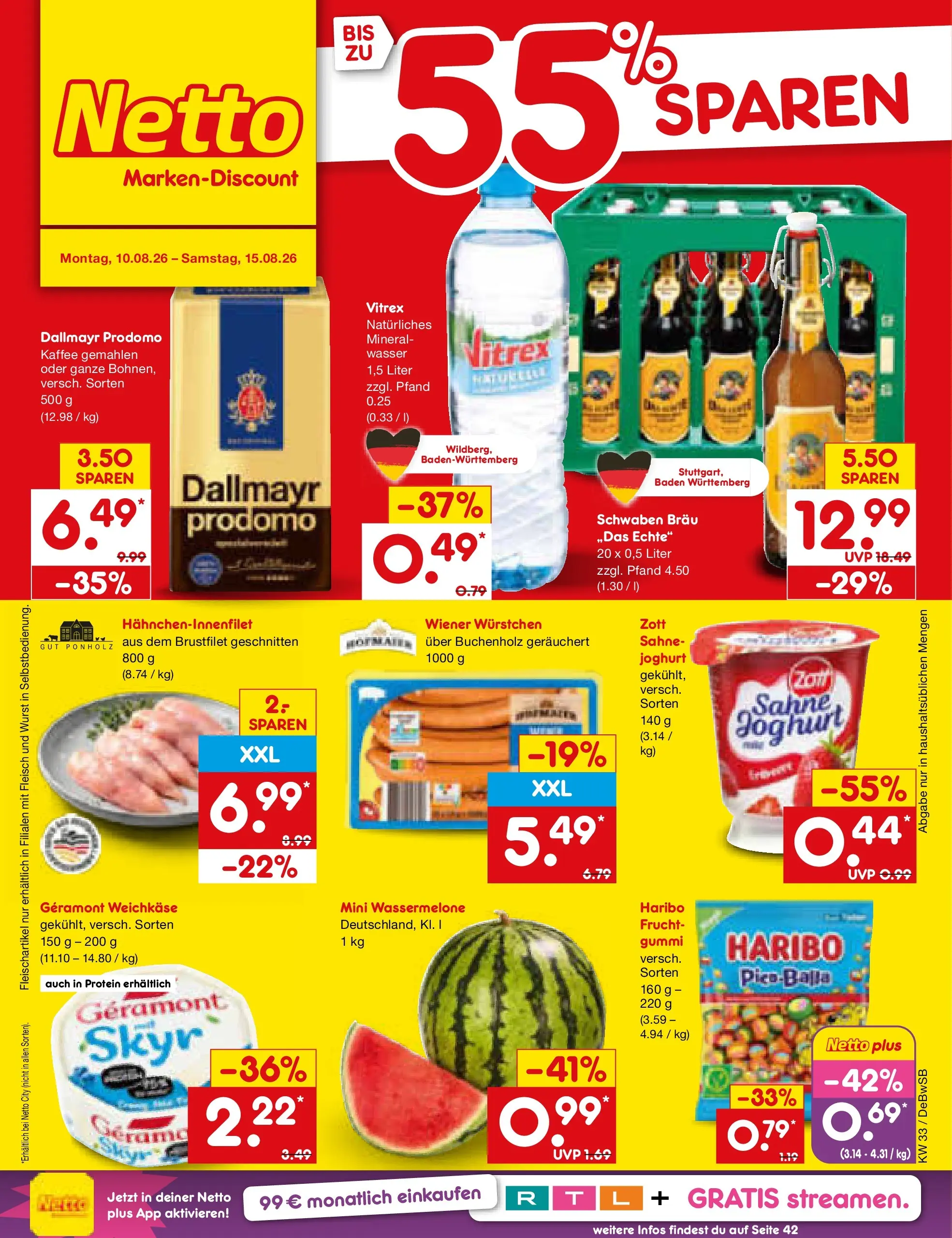 Netto Marken-Discount Prospekt Waiblingen-Bittenfeld (ab 10.08.2026) ยป Angebote | Seite: 1 | Produkte: Geramont, Wasser, Wassermelone, Sahne Netto Marken-Discount Prospekt Waiblingen-Bittenfeld (ab 10.08.2026) ยป Angebote | Seite: 1 | Produkte: Geramont, Wasser, Wassermelone, Sahne