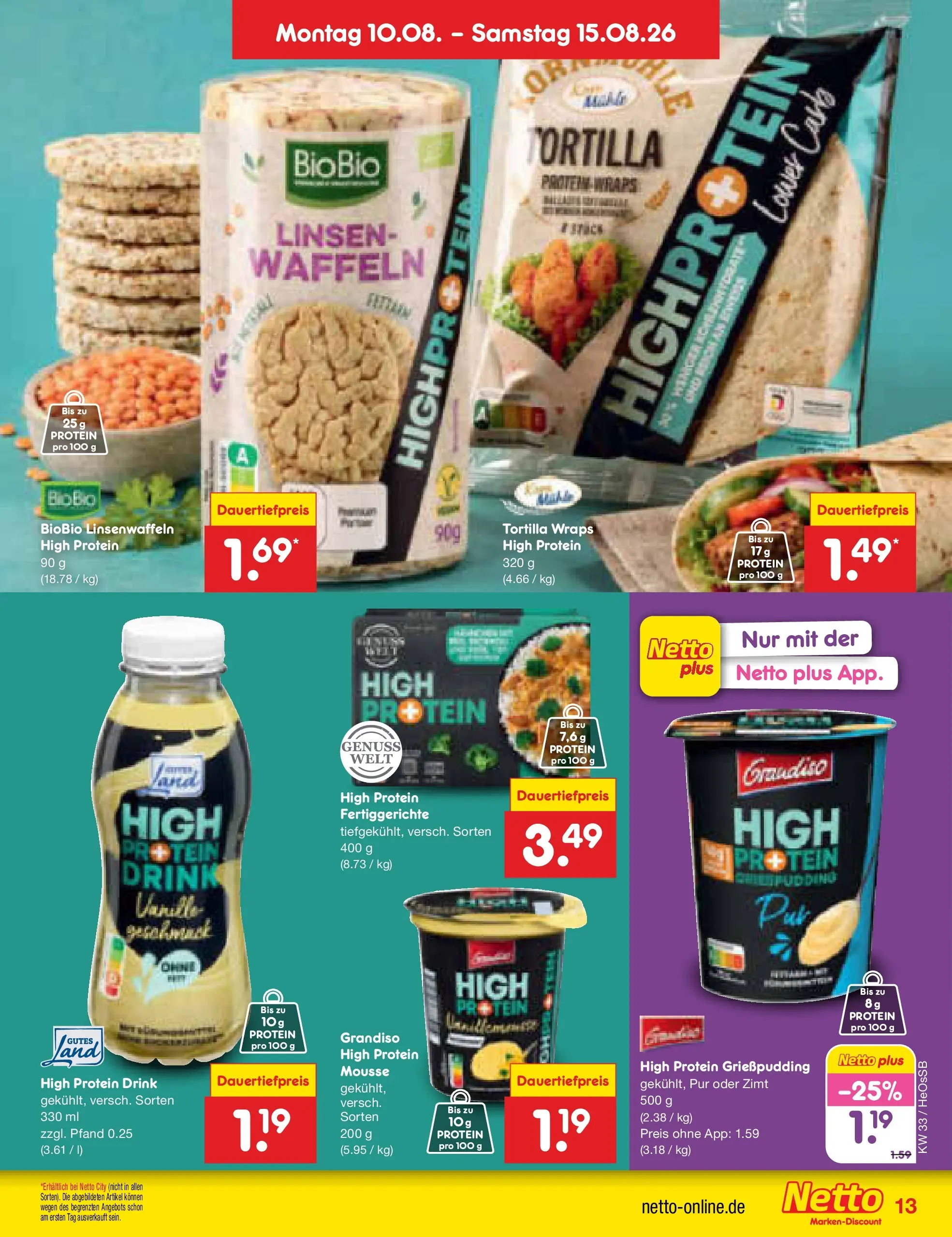 Netto Marken-Discount Prospekt Kröpelin (ab 10.08.2026) » Angebote | Seite: 15 | Produkte: Waffeln, Fertiggerichte