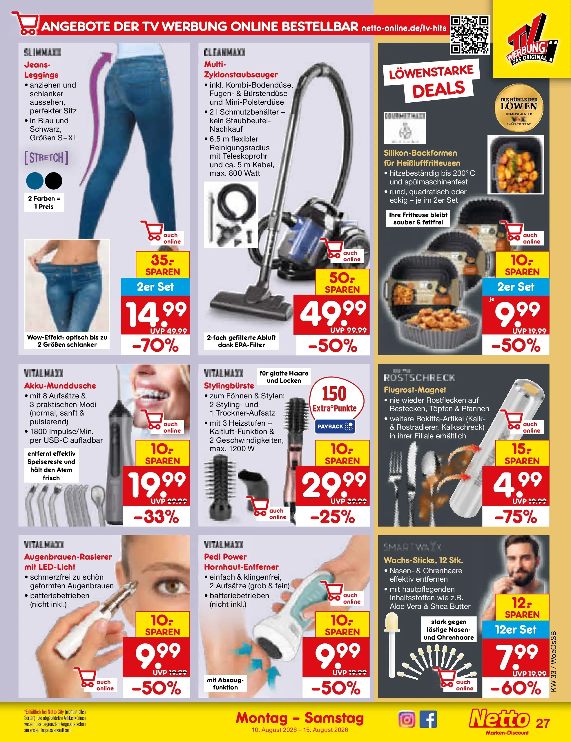 Netto Marken-Discount Prospekt Gemmingen (ab 10.08.2026) ยป Angebote | Seite: 39 | Produkte: Butter, Leggings, Fritteuse, Jeans Netto Marken-Discount Prospekt Gemmingen (ab 10.08.2026) ยป Angebote | Seite: 39 | Produkte: Butter, Leggings, Fritteuse, Jeans