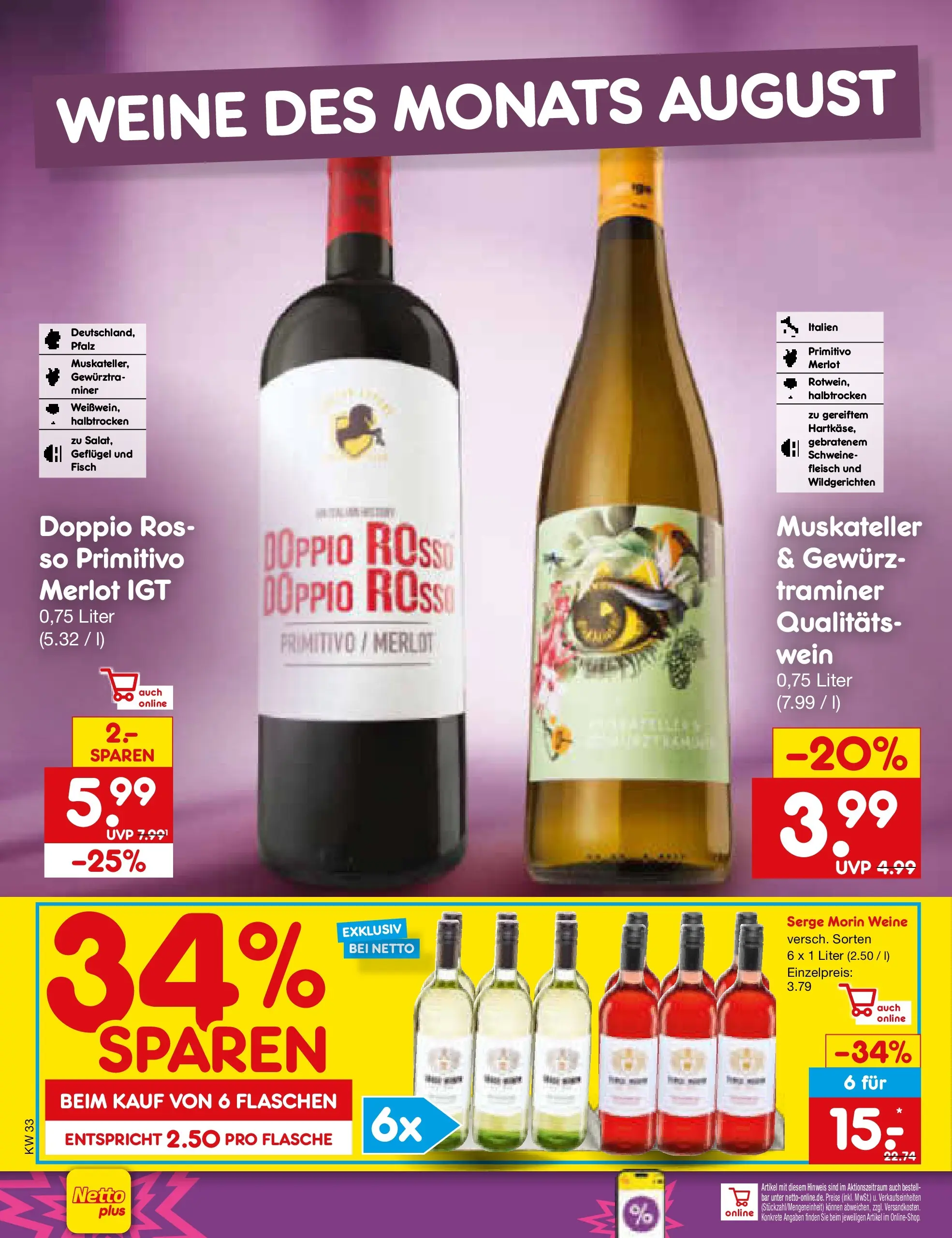 Netto Marken-Discount Prospekt Stemwede-Dielingen (ab 10.08.2026) ยป Angebote | Seite: 26 | Produkte: Merlot, Fisch, Wein, Fleisch Netto Marken-Discount Prospekt Stemwede-Dielingen (ab 10.08.2026) ยป Angebote | Seite: 26 | Produkte: Merlot, Fisch, Wein, Fleisch