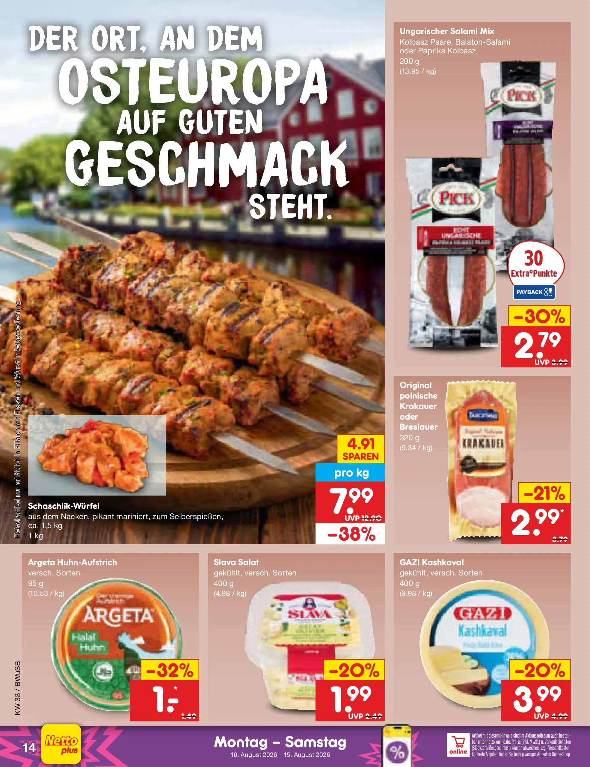 Netto Marken-Discount Prospekt Stemwede-Dielingen (ab 10.08.2026) ยป Angebote | Seite: 18 | Produkte: Wurst, Salami, Fleisch, Salat Netto Marken-Discount Prospekt Stemwede-Dielingen (ab 10.08.2026) ยป Angebote | Seite: 18 | Produkte: Wurst, Salami, Fleisch, Salat