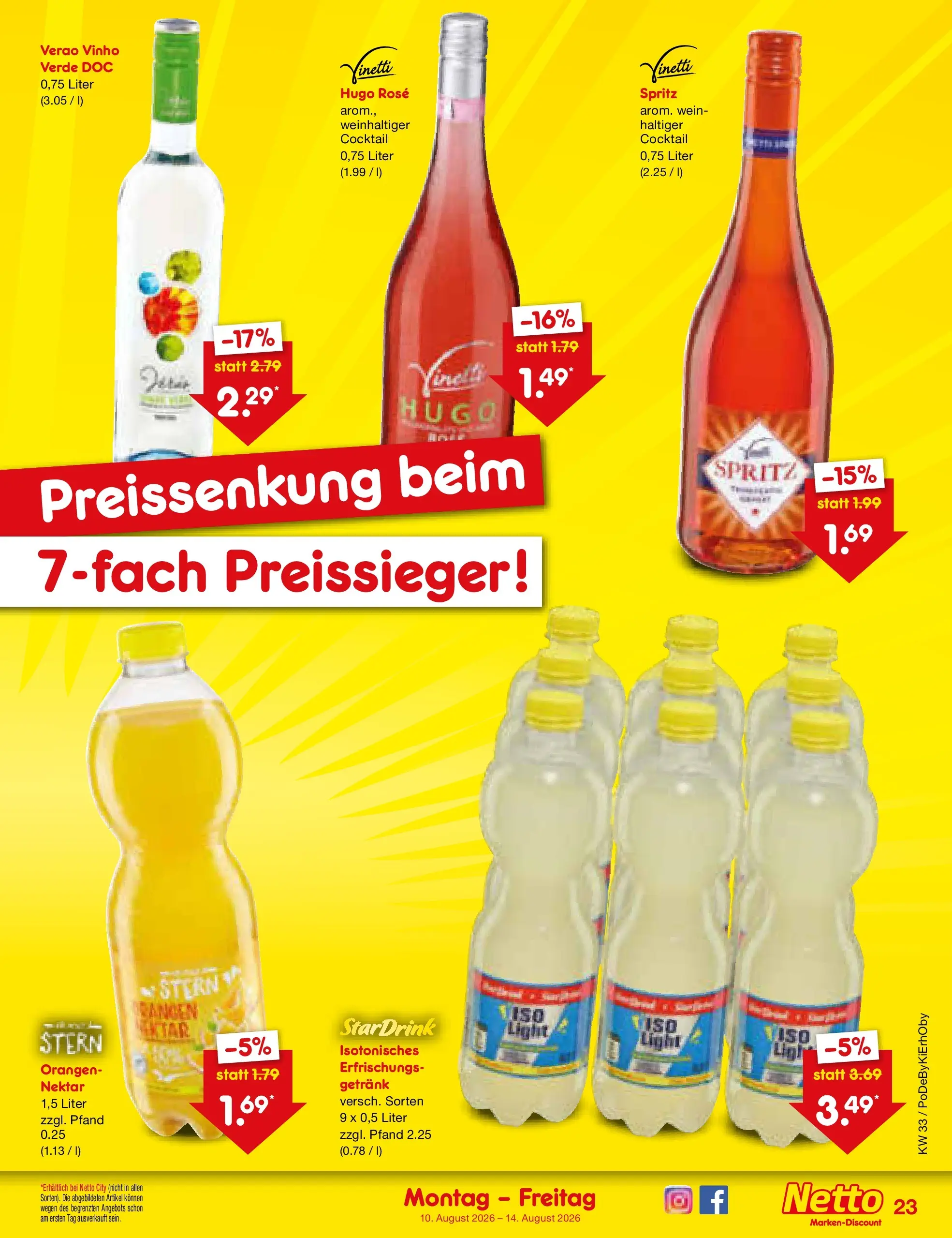 Netto Marken-Discount Prospekt Ergolding (ab 10.08.2026) ยป Angebote | Seite: 33 | Produkte: Orangen, Wein, Hugo Netto Marken-Discount Prospekt Ergolding (ab 10.08.2026) ยป Angebote | Seite: 33 | Produkte: Orangen, Wein, Hugo