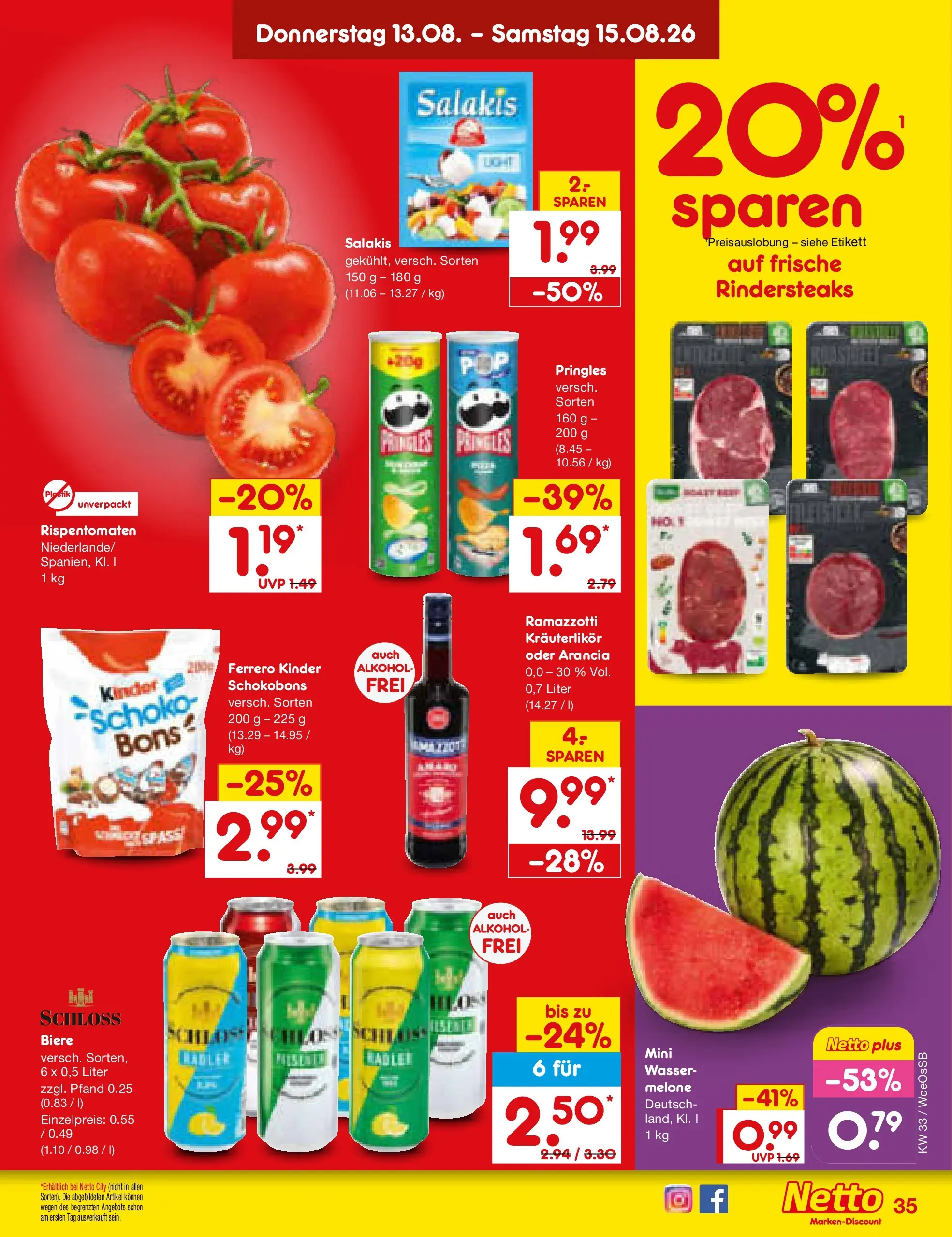 Netto Marken-Discount Prospekt Gemmingen (ab 10.08.2026) ยป Angebote | Seite: 49 | Produkte: Wasser, Melone, Pringles, Ramazzotti Netto Marken-Discount Prospekt Gemmingen (ab 10.08.2026) ยป Angebote | Seite: 49 | Produkte: Wasser, Melone, Pringles, Ramazzotti