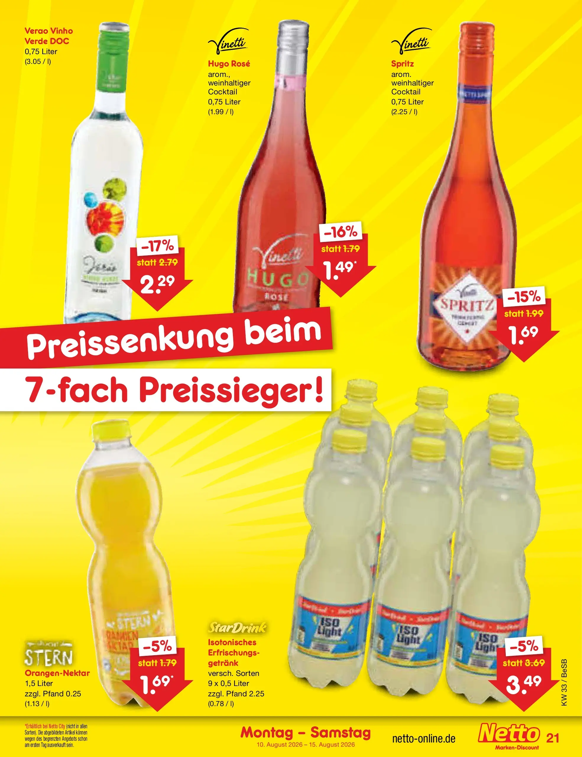 Netto Marken-Discount Prospekt Kremmen (ab 10.08.2026) » Angebote | Seite: 31 | Produkte: Hugo