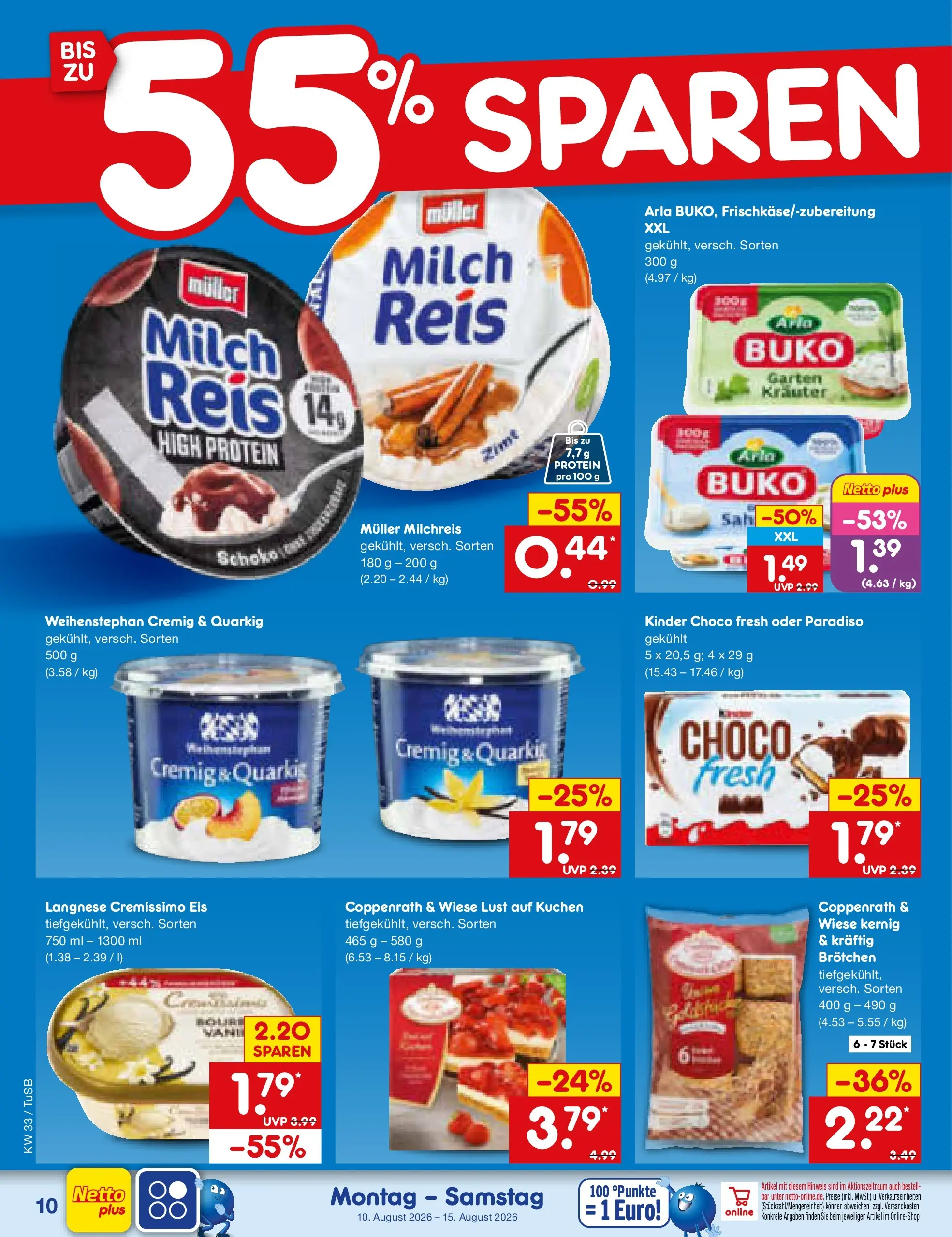 Netto Marken-Discount Prospekt Lahr-Langenwinkel (ab 10.08.2026) ยป Angebote | Seite: 10 | Produkte: Langnese, Milch, Reis, Eis Netto Marken-Discount Prospekt Lahr-Langenwinkel (ab 10.08.2026) ยป Angebote | Seite: 10 | Produkte: Langnese, Milch, Reis, Eis