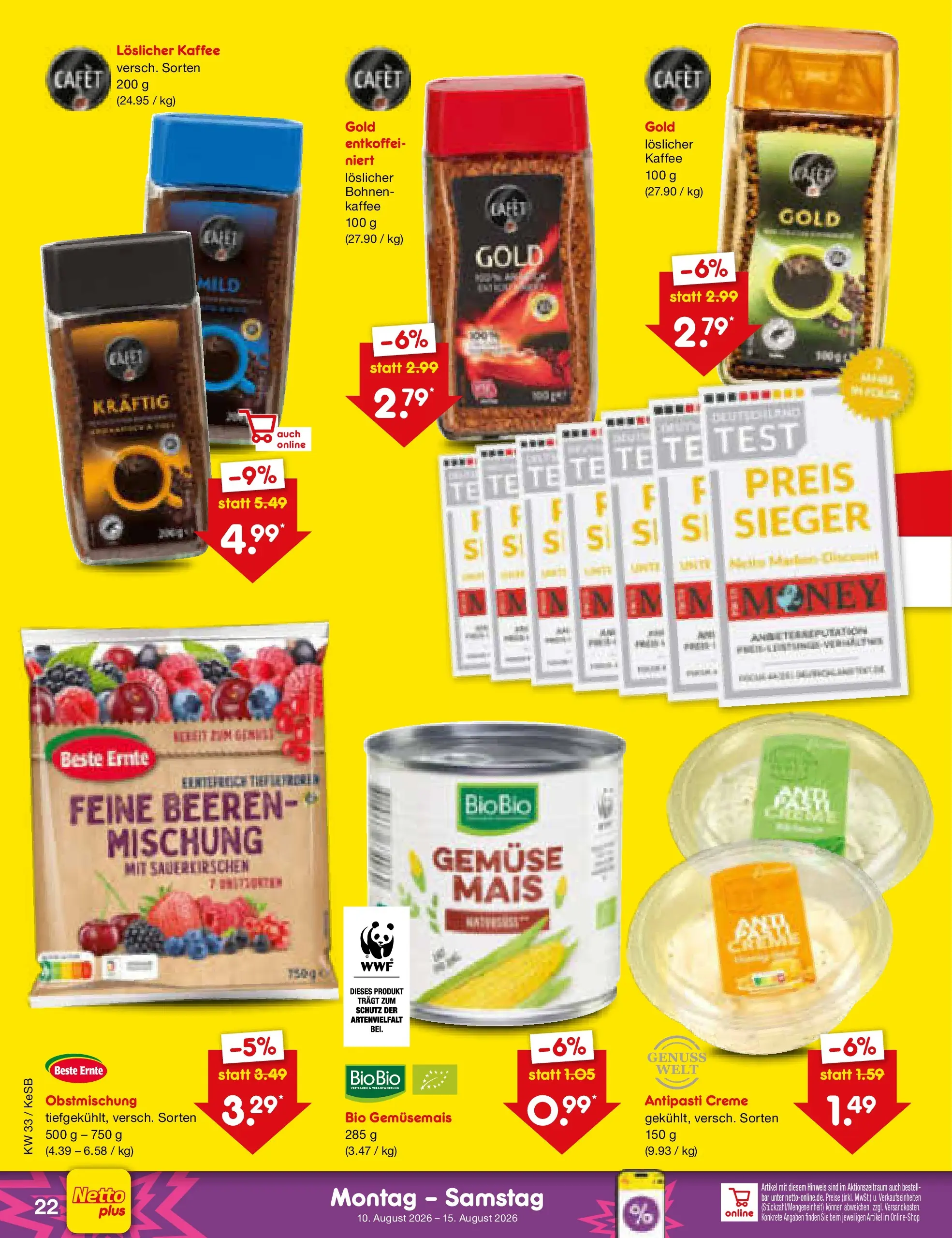 Netto Marken-Discount Prospekt Bonn (ab 10.08.2026) ยป Angebote | Seite: 32 | Produkte: Kaffee, Creme, Gemรผse Netto Marken-Discount Prospekt Bonn (ab 10.08.2026) ยป Angebote | Seite: 32 | Produkte: Kaffee, Creme, Gemรผse