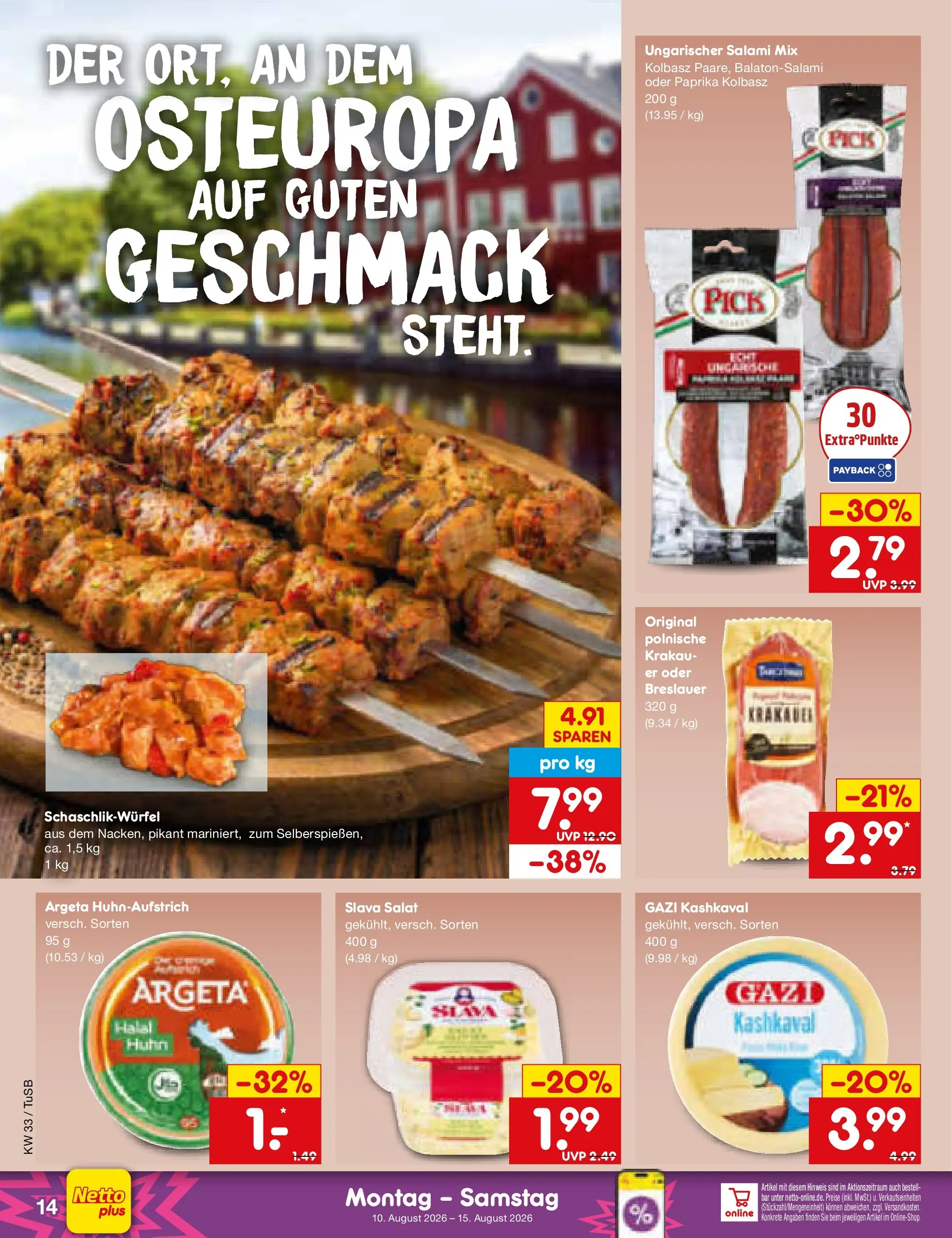 Netto Marken-Discount Prospekt Lahr-Langenwinkel (ab 10.08.2026) ยป Angebote | Seite: 18 | Produkte: Paprika, Salami, Salat Netto Marken-Discount Prospekt Lahr-Langenwinkel (ab 10.08.2026) ยป Angebote | Seite: 18 | Produkte: Paprika, Salami, Salat