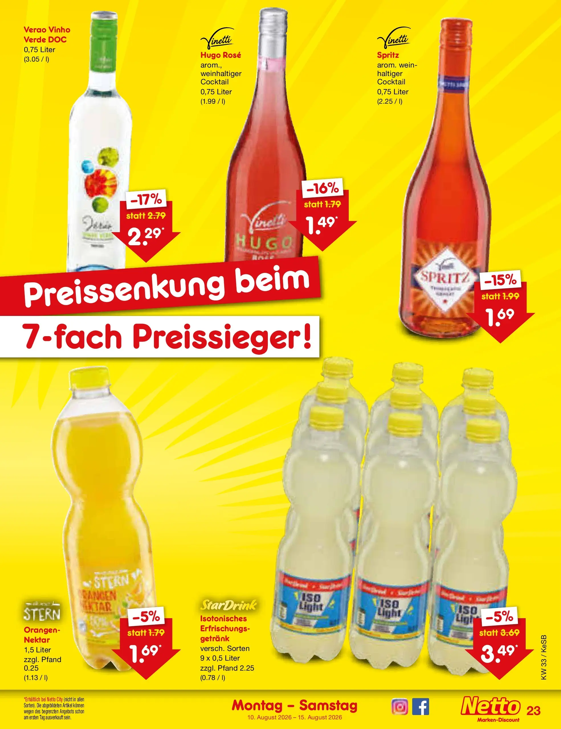 Netto Marken-Discount Prospekt Bonn (ab 10.08.2026) ยป Angebote | Seite: 33 | Produkte: Orangen, Wein, Hugo Netto Marken-Discount Prospekt Bonn (ab 10.08.2026) ยป Angebote | Seite: 33 | Produkte: Orangen, Wein, Hugo