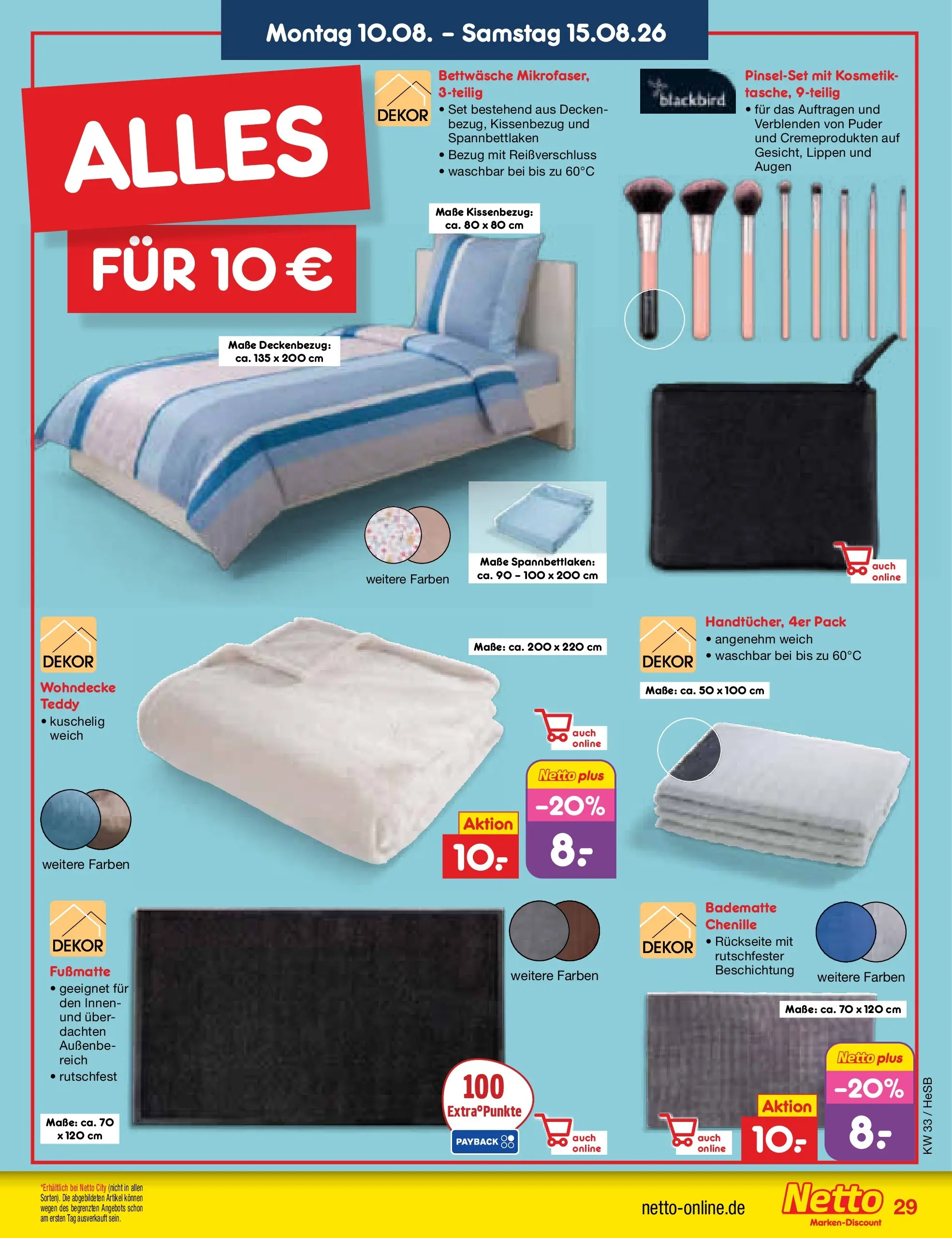 Netto Marken-Discount Prospekt Hamburg (ab 10.08.2026) ยป Angebote | Seite: 41 | Produkte: Bettwรคsche, Puder, Fuรmatte Netto Marken-Discount Prospekt Hamburg (ab 10.08.2026) ยป Angebote | Seite: 41 | Produkte: Bettwรคsche, Puder, Fuรmatte