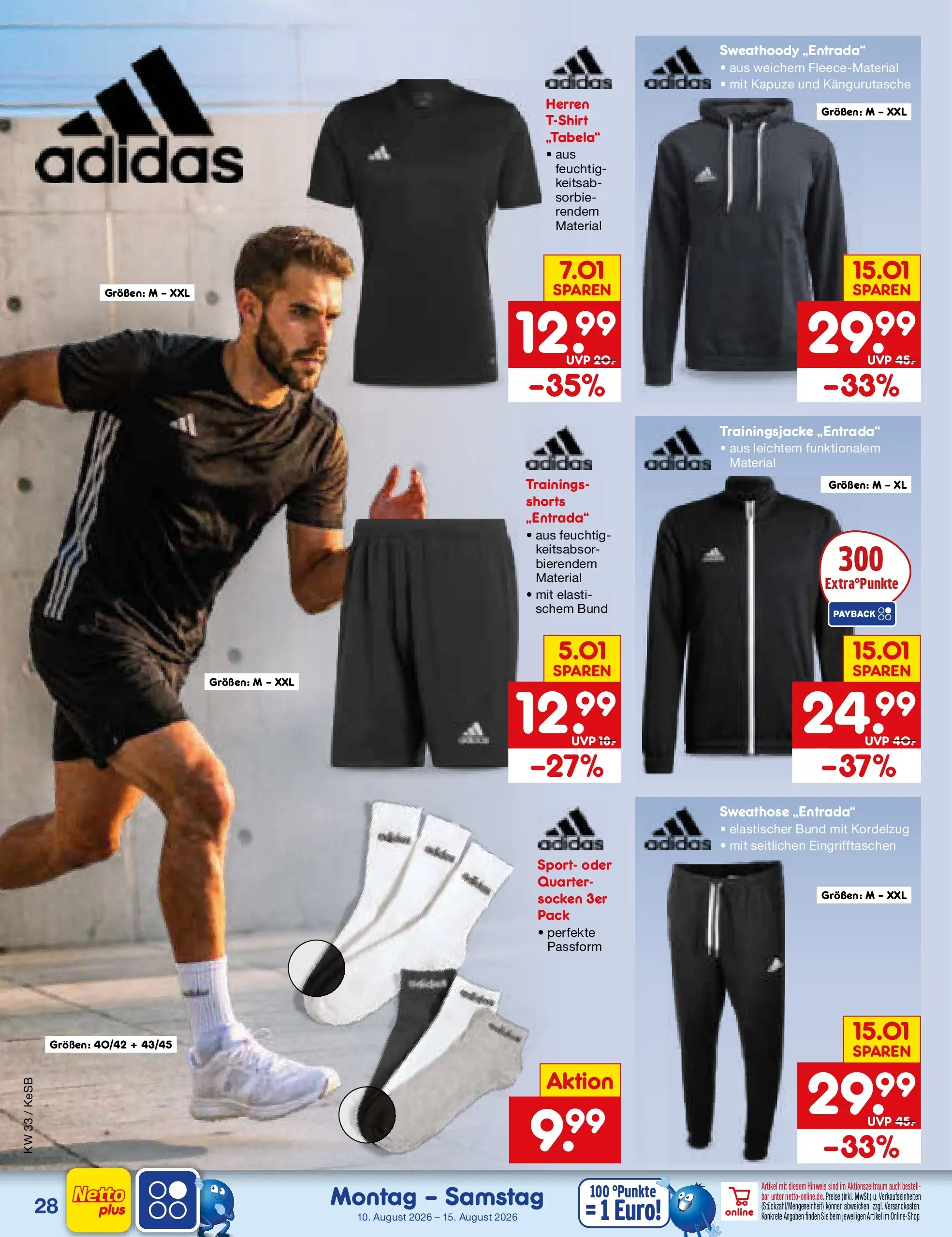 Netto Marken-Discount Prospekt Bonn (ab 10.08.2026) ยป Angebote | Seite: 40 | Produkte: Sweathose, Trainingsjacke, Socken Netto Marken-Discount Prospekt Bonn (ab 10.08.2026) ยป Angebote | Seite: 40 | Produkte: Sweathose, Trainingsjacke, Socken