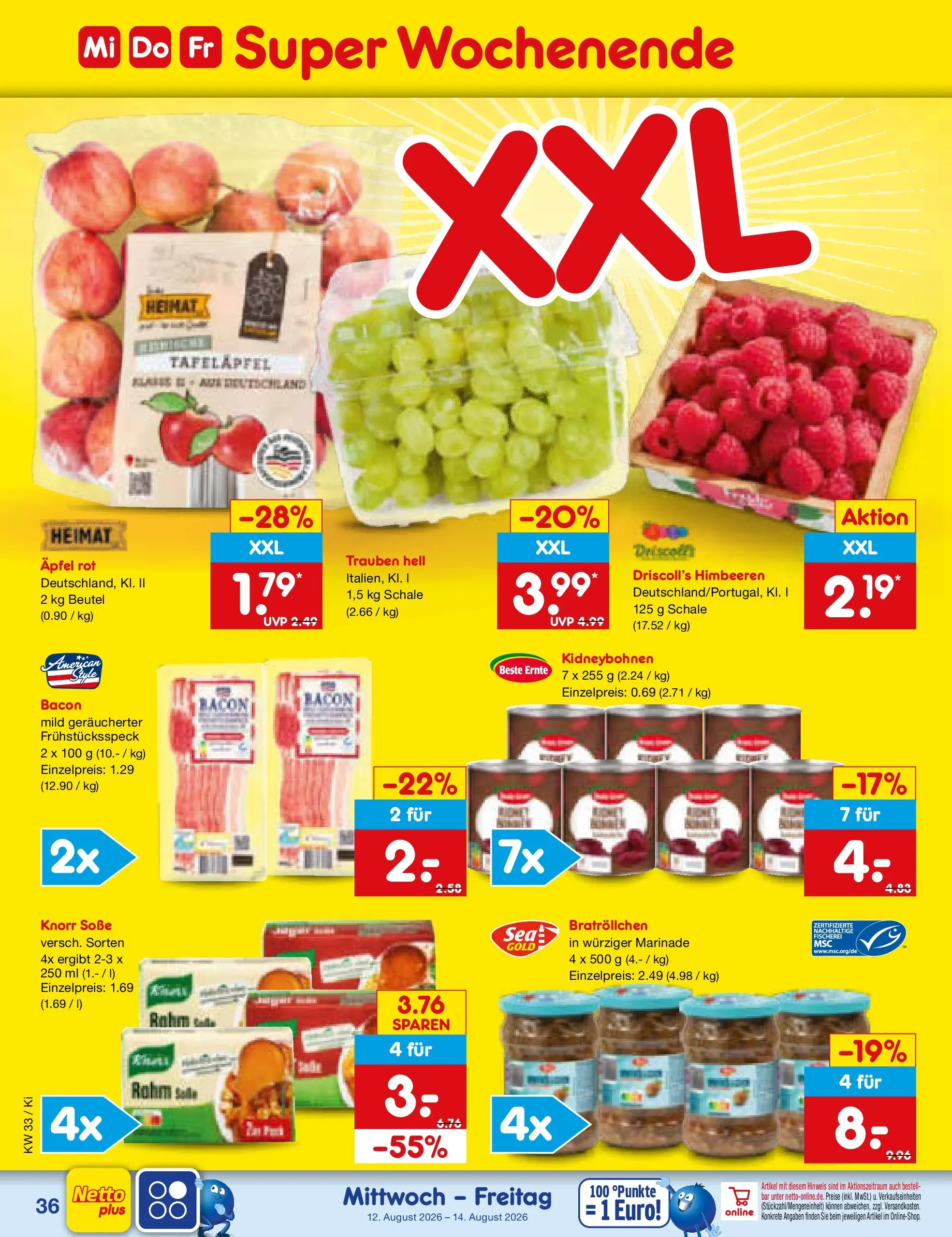Netto Marken-Discount Prospekt Bad Friedrichshall (ab 10.08.2026) ยป Angebote | Seite: 50 | Produkte: Himbeeren, Trauben, Knorr, Soรe Netto Marken-Discount Prospekt Bad Friedrichshall (ab 10.08.2026) ยป Angebote | Seite: 50 | Produkte: Himbeeren, Trauben, Knorr, Soรe
