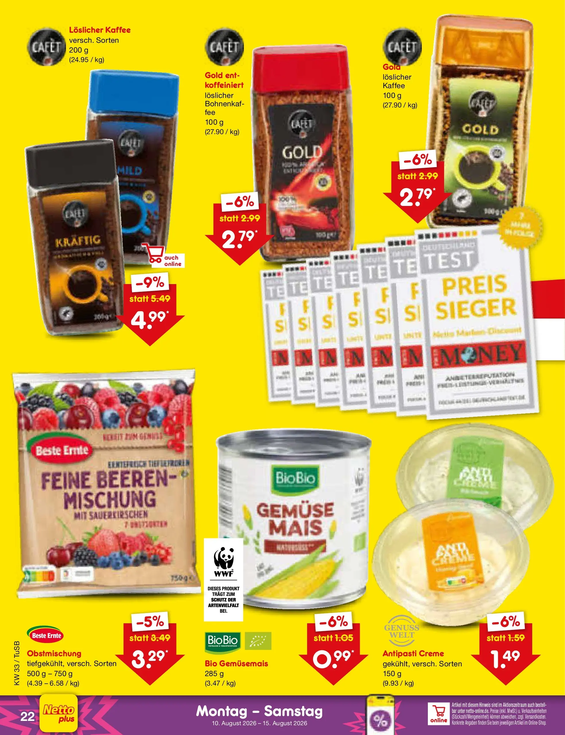 Netto Marken-Discount Prospekt Lahr-Langenwinkel (ab 10.08.2026) ยป Angebote | Seite: 32 | Produkte: Kaffee, Creme, Gemรผse Netto Marken-Discount Prospekt Lahr-Langenwinkel (ab 10.08.2026) ยป Angebote | Seite: 32 | Produkte: Kaffee, Creme, Gemรผse