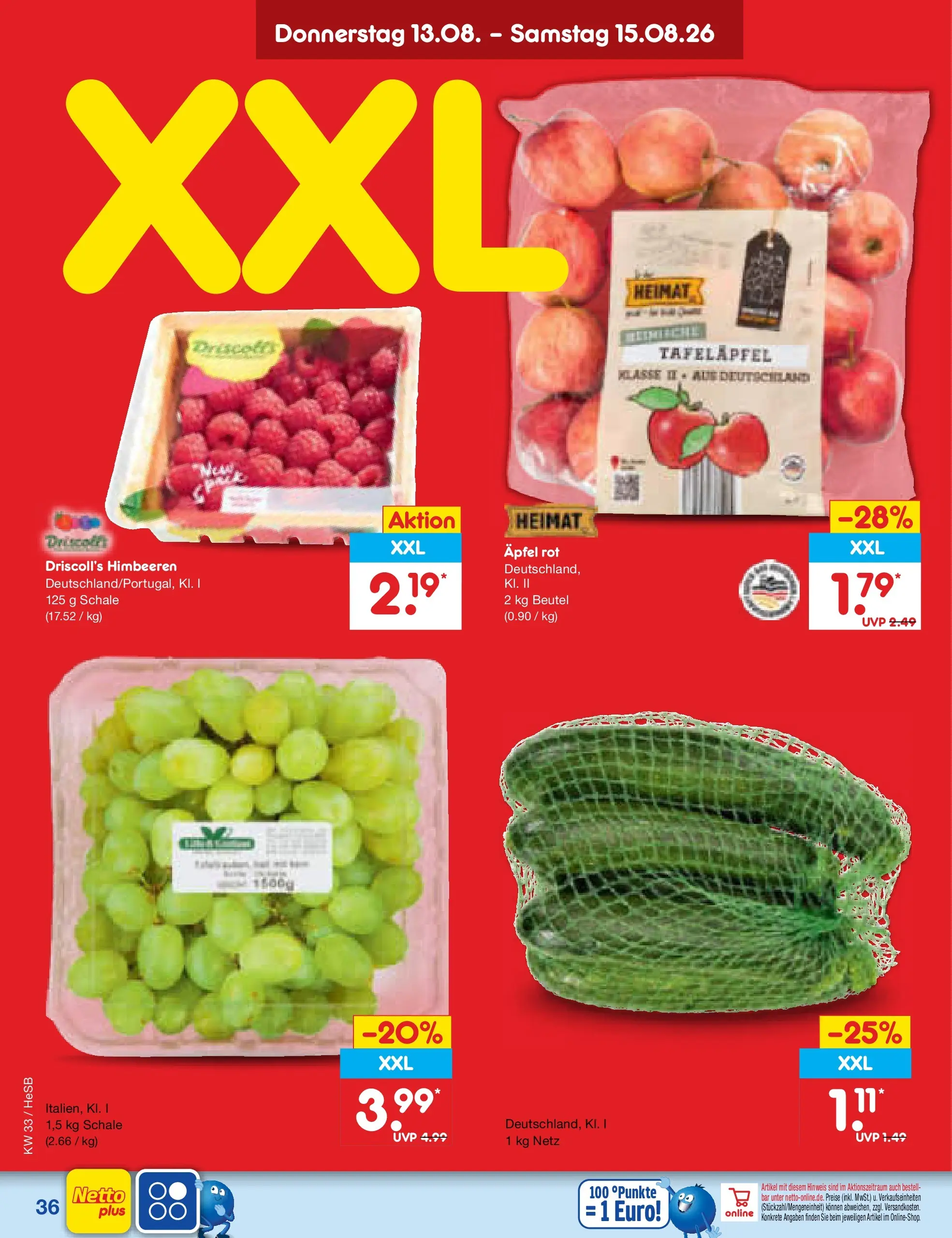 Netto Marken-Discount Prospekt Hamburg (ab 10.08.2026) ยป Angebote | Seite: 50 | Produkte: Himbeeren, รpfel Netto Marken-Discount Prospekt Hamburg (ab 10.08.2026) ยป Angebote | Seite: 50 | Produkte: Himbeeren, รpfel
