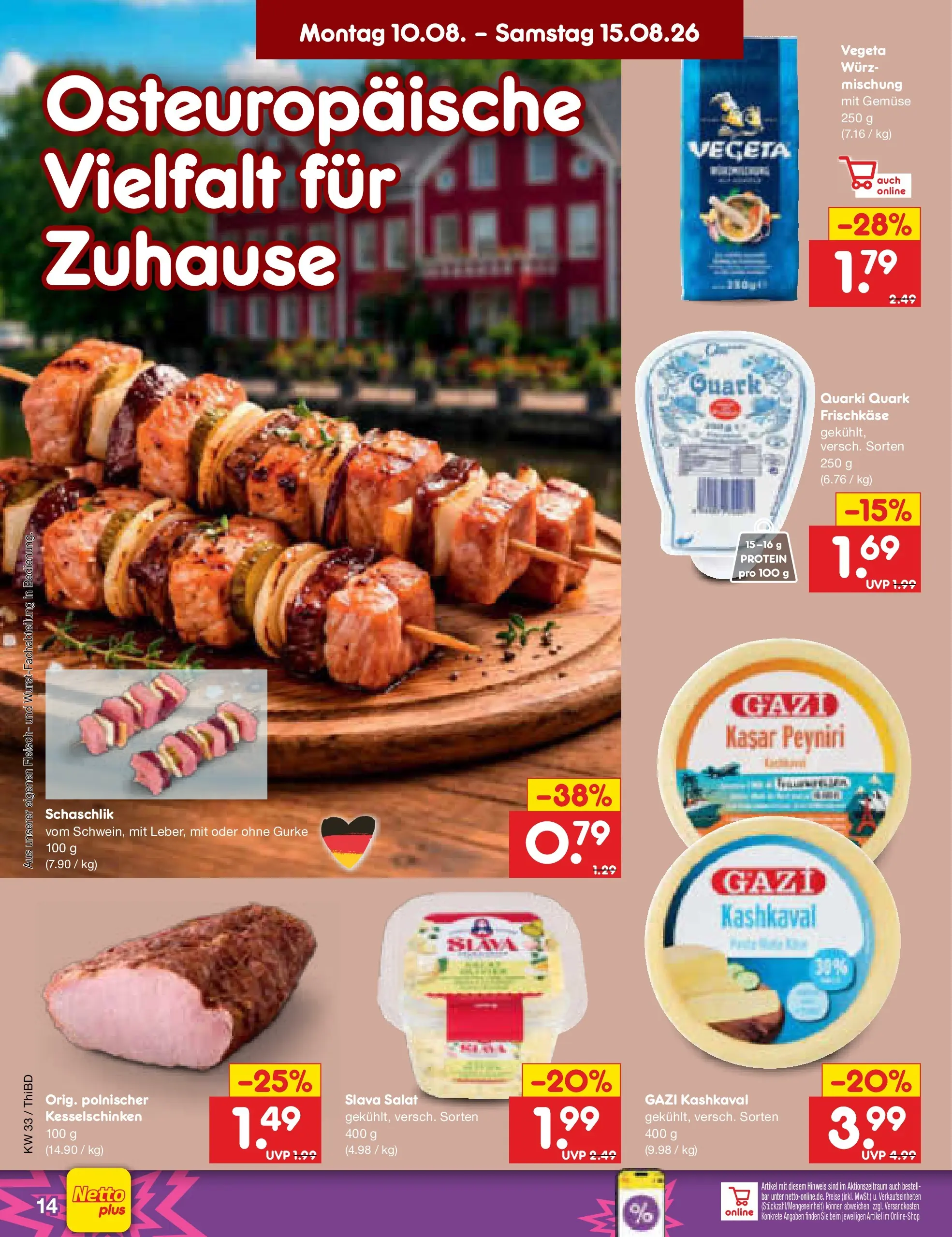 Netto Marken-Discount Prospekt Thiendorf (ab 10.08.2026) » Angebote | Seite: 18 | Produkte: Quark, Fleisch, Salat, Frischkase