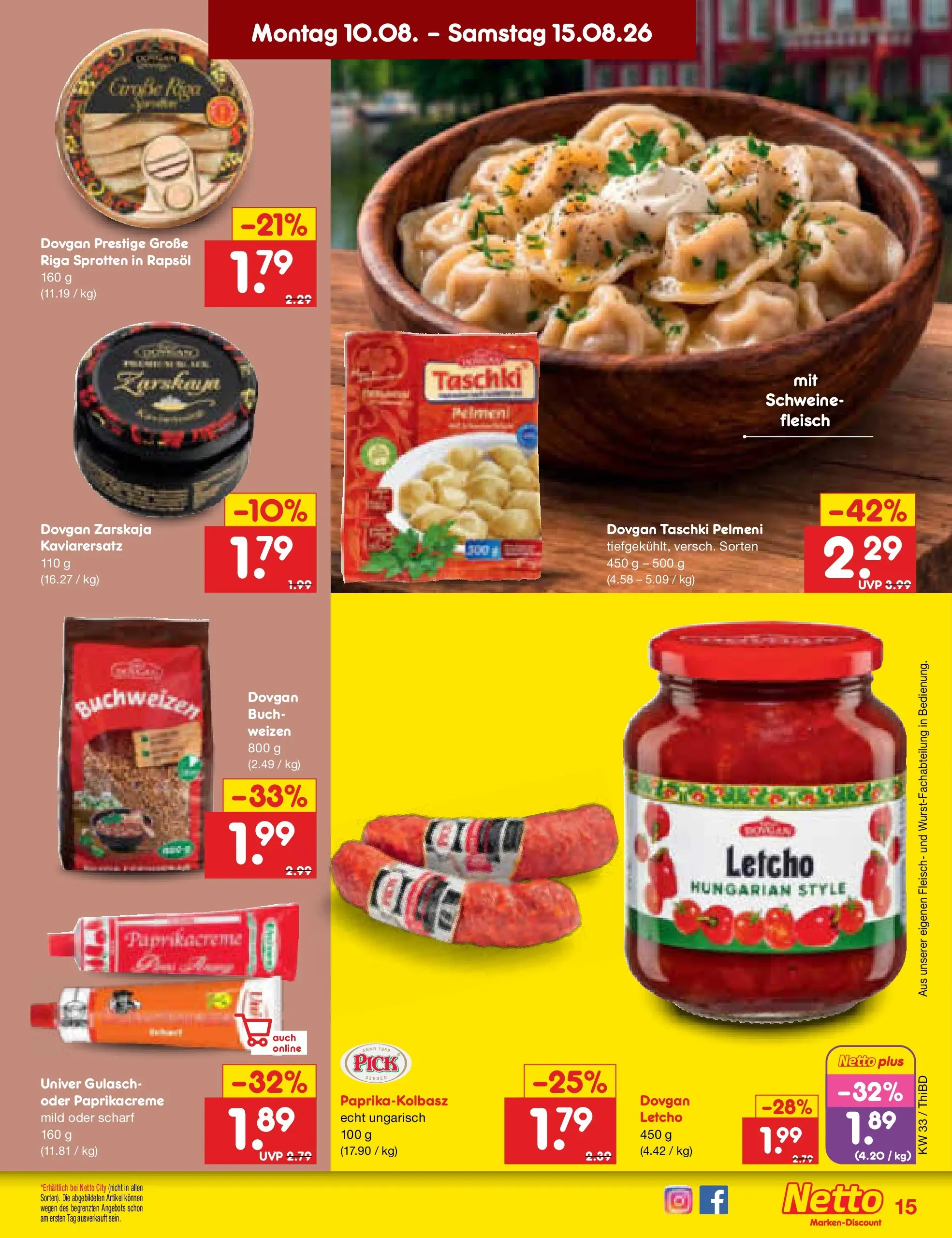 Netto Marken-Discount Prospekt Thiendorf (ab 10.08.2026) » Angebote | Seite: 19 | Produkte: Rapsöl, Gulasch, Fleisch