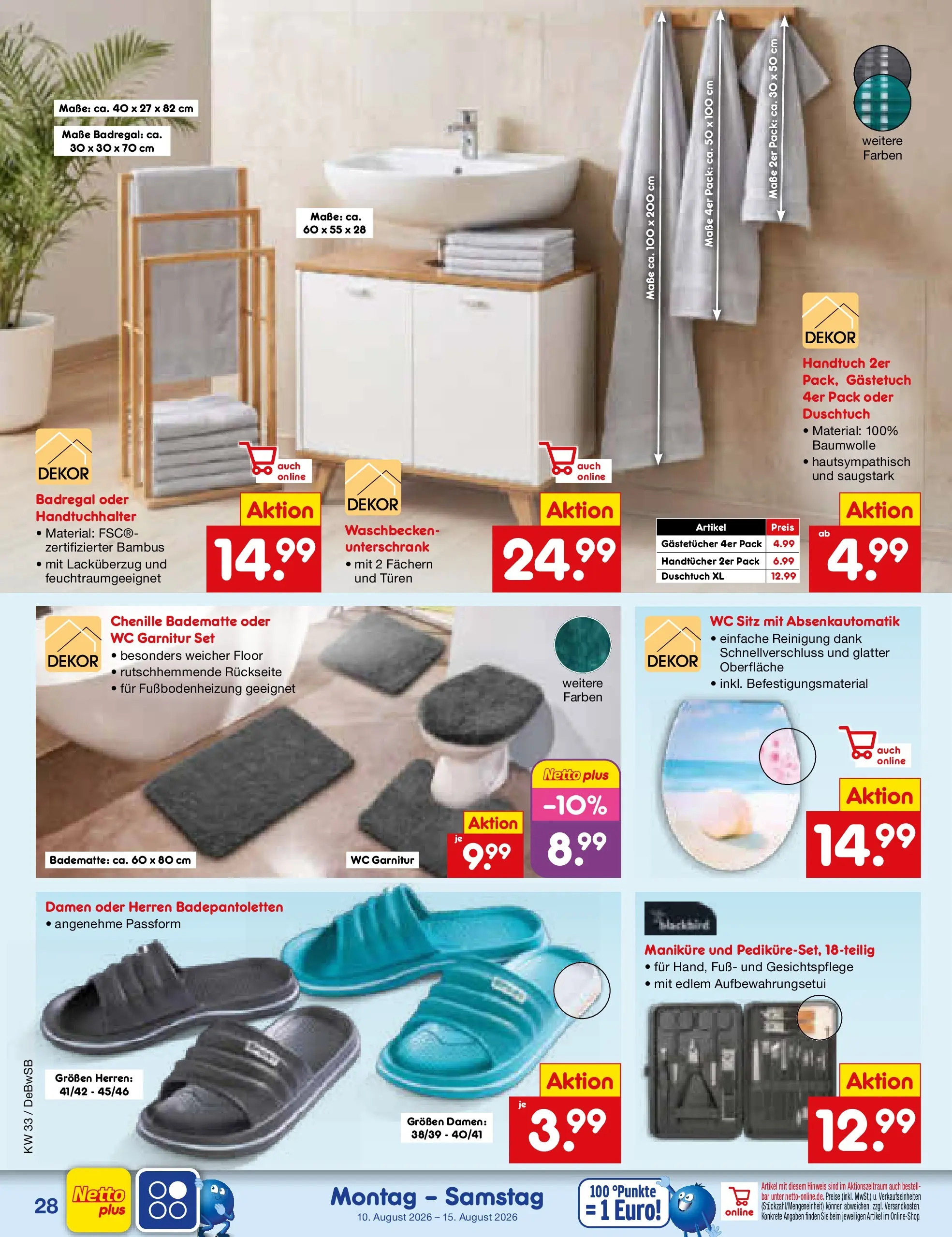 Netto Marken-Discount Prospekt Waiblingen-Bittenfeld (ab 10.08.2026) ยป Angebote | Seite: 40 | Produkte: Waschbecken, WC Sitz, Handtuchhalter, Unterschrank Netto Marken-Discount Prospekt Waiblingen-Bittenfeld (ab 10.08.2026) ยป Angebote | Seite: 40 | Produkte: Waschbecken, WC Sitz, Handtuchhalter, Unterschrank