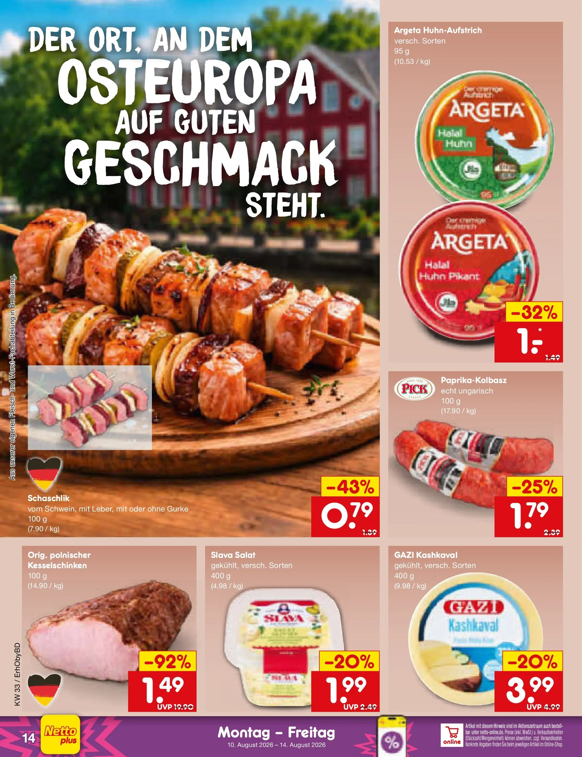 Netto Marken-Discount Prospekt Ergolding (ab 10.08.2026) ยป Angebote | Seite: 18 | Produkte: Fleisch, Salat Netto Marken-Discount Prospekt Ergolding (ab 10.08.2026) ยป Angebote | Seite: 18 | Produkte: Fleisch, Salat