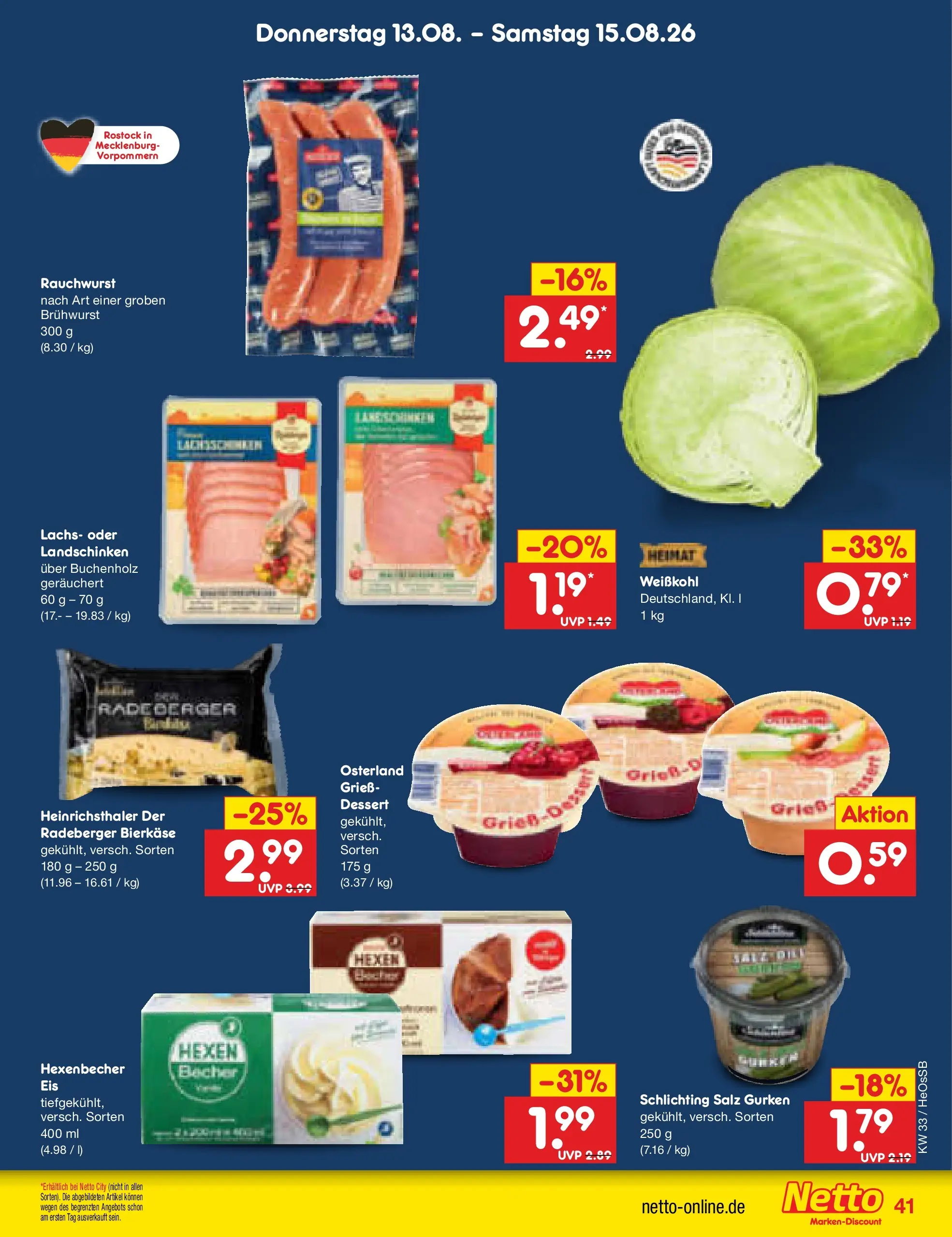 Netto Marken-Discount Prospekt Kröpelin (ab 10.08.2026) » Angebote | Seite: 55 | Produkte: Lachs, Salz, Gurken
