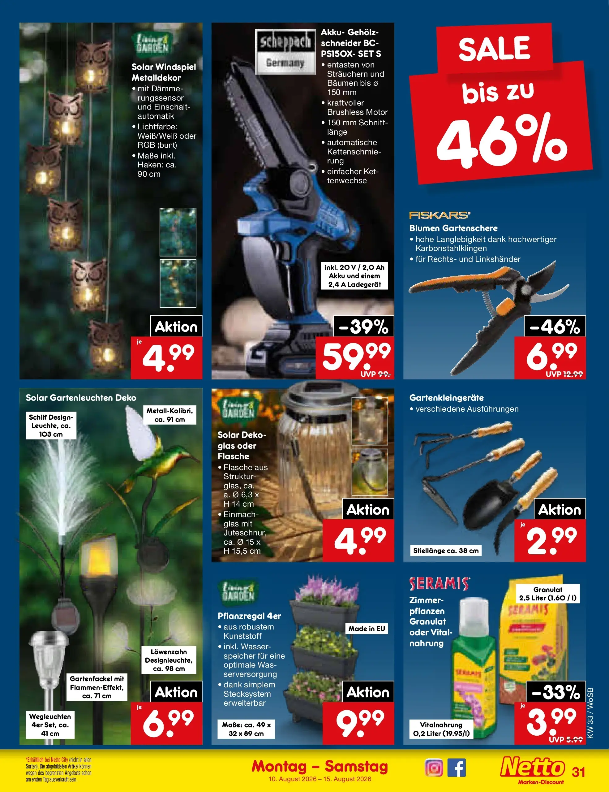 Netto Marken-Discount Prospekt Mannheim (ab 10.08.2026) ยป Angebote | Seite: 45 | Produkte: Blumen, Wasser, Ladegerรคt Netto Marken-Discount Prospekt Mannheim (ab 10.08.2026) ยป Angebote | Seite: 45 | Produkte: Blumen, Wasser, Ladegerรคt