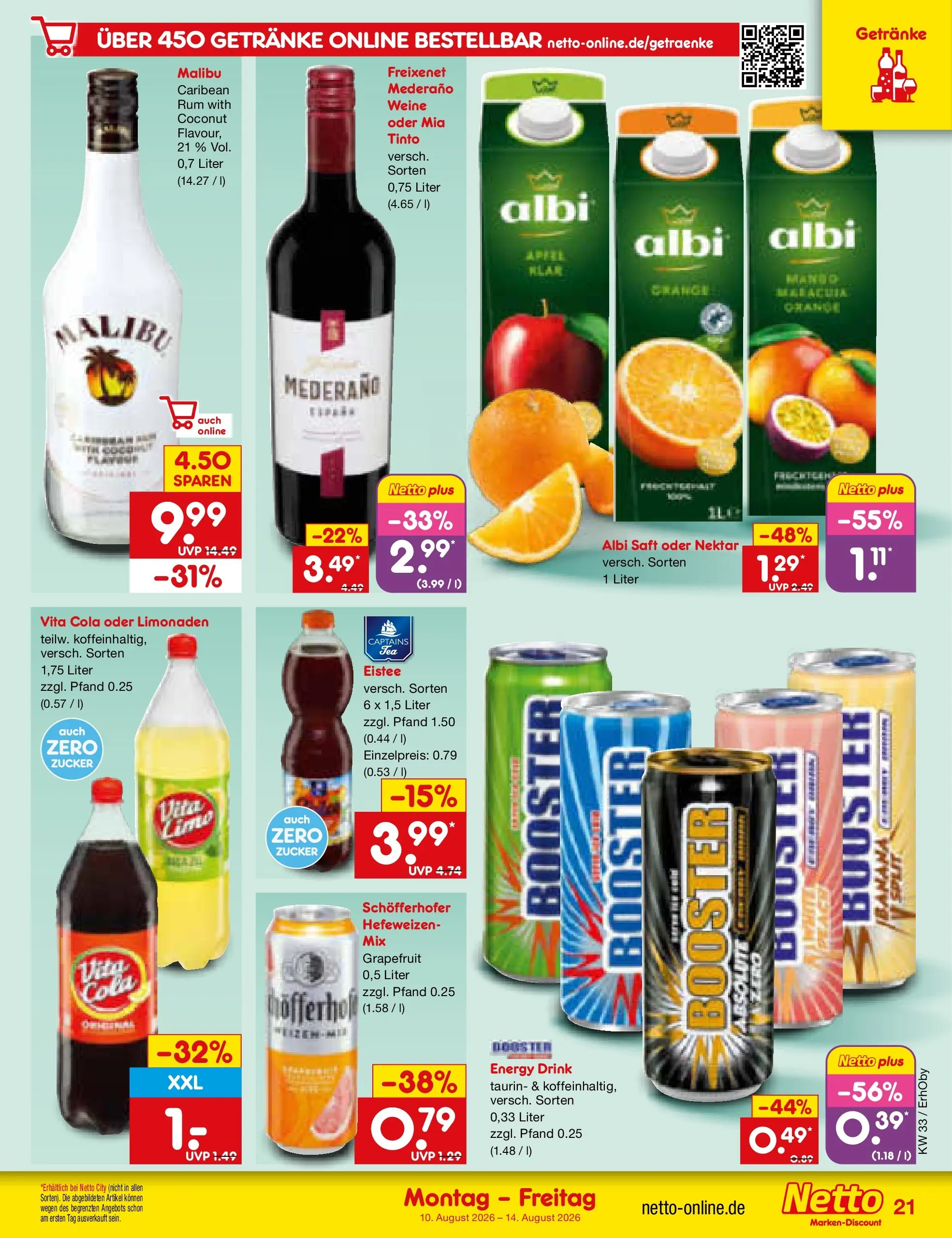 Netto Marken-Discount Prospekt Ergolding (ab 10.08.2026) ยป Angebote | Seite: 29 | Produkte: Cola, Rum, Zucker, Saft Netto Marken-Discount Prospekt Ergolding (ab 10.08.2026) ยป Angebote | Seite: 29 | Produkte: Cola, Rum, Zucker, Saft