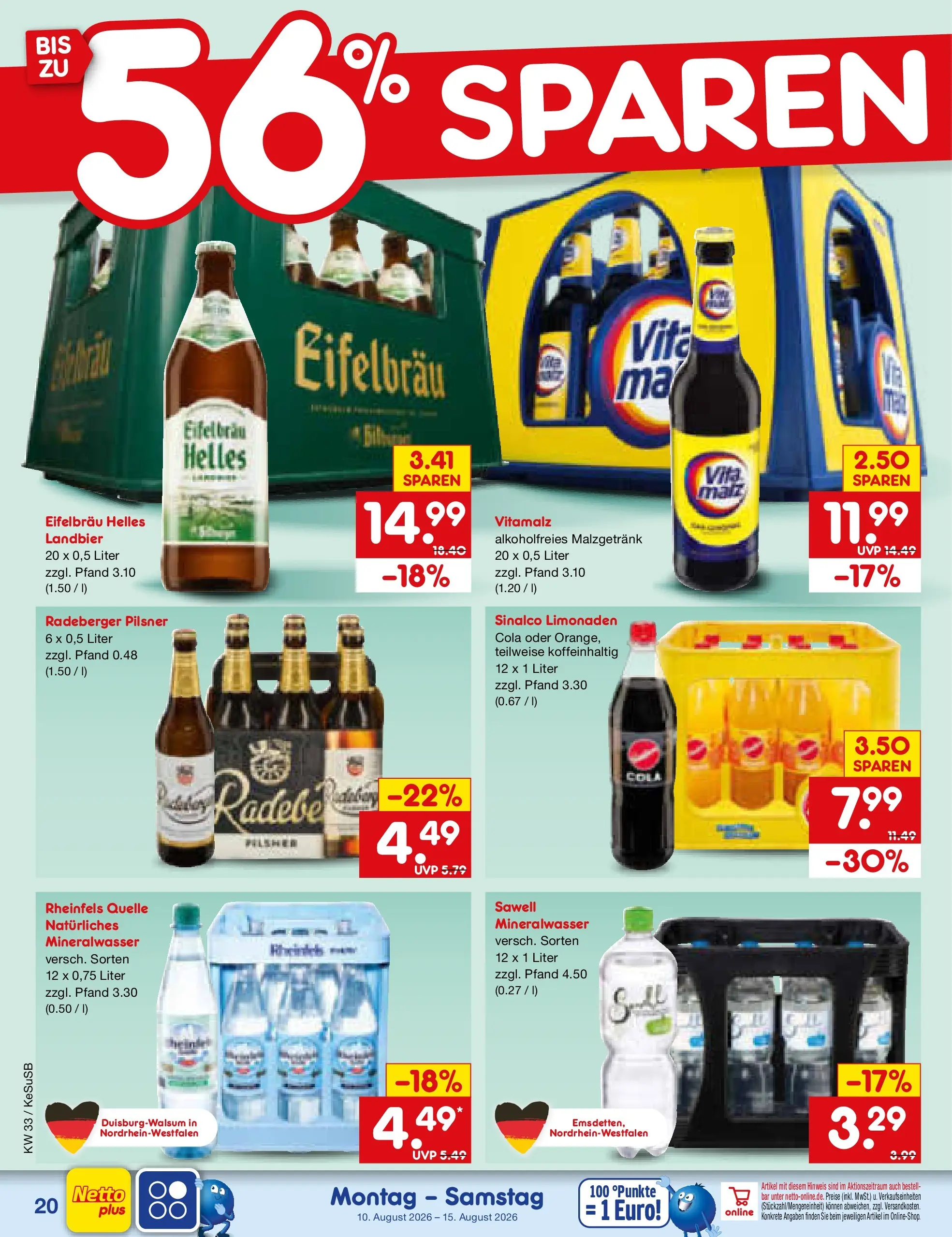 Netto Marken-Discount Prospekt Kruft (ab 10.08.2026) ยป Angebote | Seite: 28 | Produkte: Sinalco, Cola, Radeberger pilsner, Rheinfels quelle Netto Marken-Discount Prospekt Kruft (ab 10.08.2026) ยป Angebote | Seite: 28 | Produkte: Sinalco, Cola, Radeberger pilsner, Rheinfels quelle