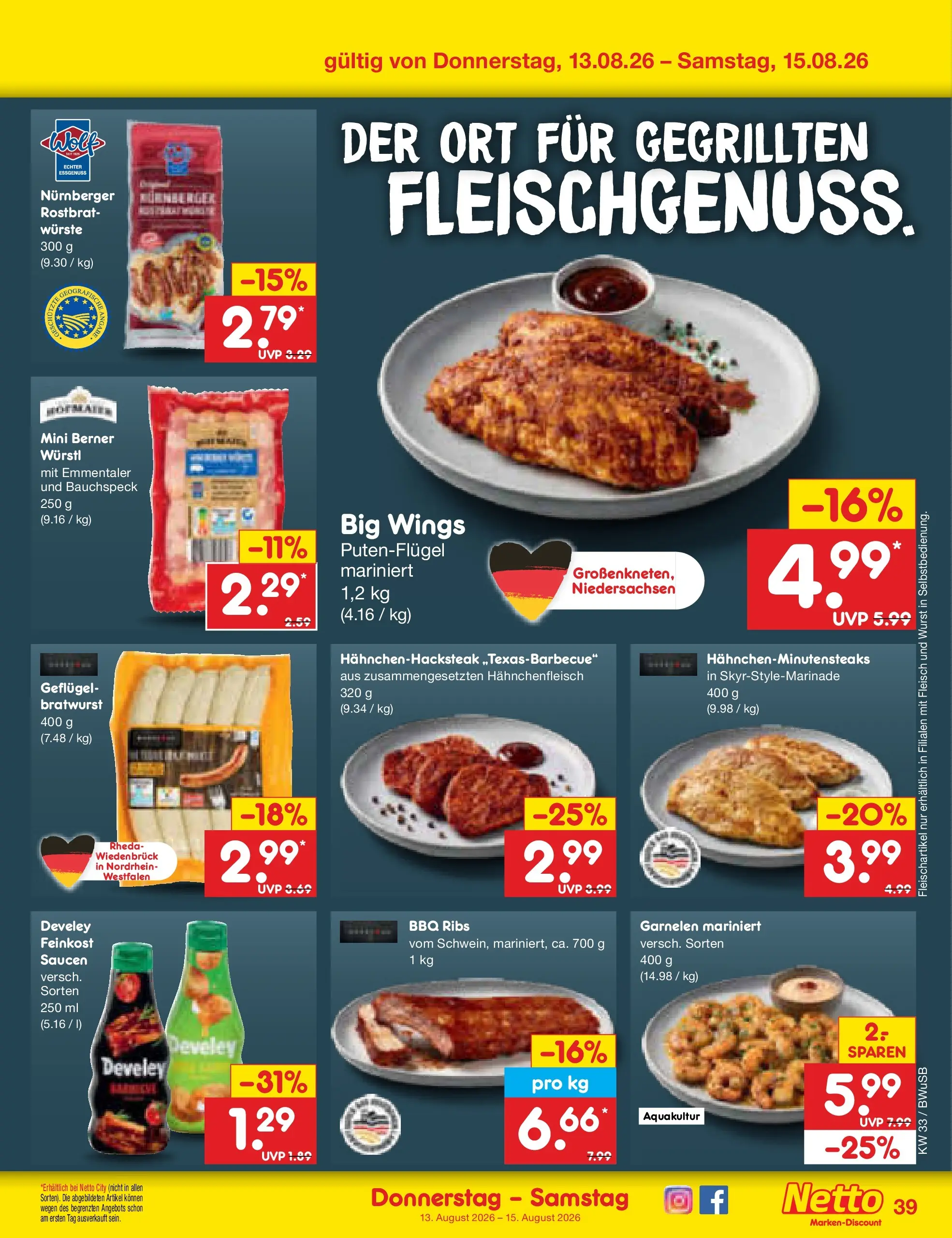 Netto Marken-Discount Prospekt Stemwede-Dielingen (ab 10.08.2026) ยป Angebote | Seite: 55 | Produkte: Wรผrstl, Bratwurst, Wurst, Fleisch Netto Marken-Discount Prospekt Stemwede-Dielingen (ab 10.08.2026) ยป Angebote | Seite: 55 | Produkte: Wรผrstl, Bratwurst, Wurst, Fleisch
