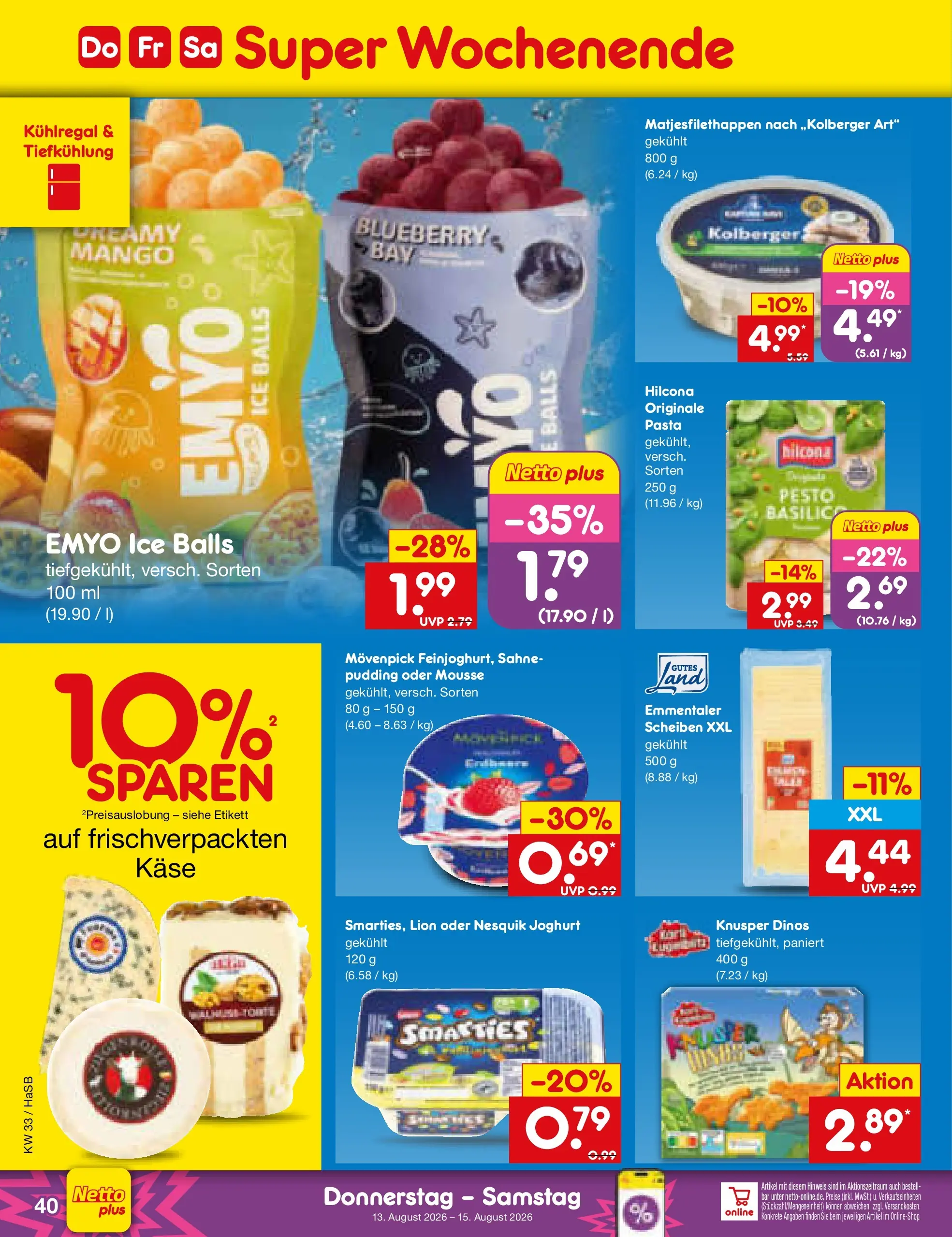 Netto Marken-Discount Prospekt Wuppertal (ab 10.08.2026) » Angebote | Seite: 56 | Produkte: Käse, Joghurt, Mango, Pasta