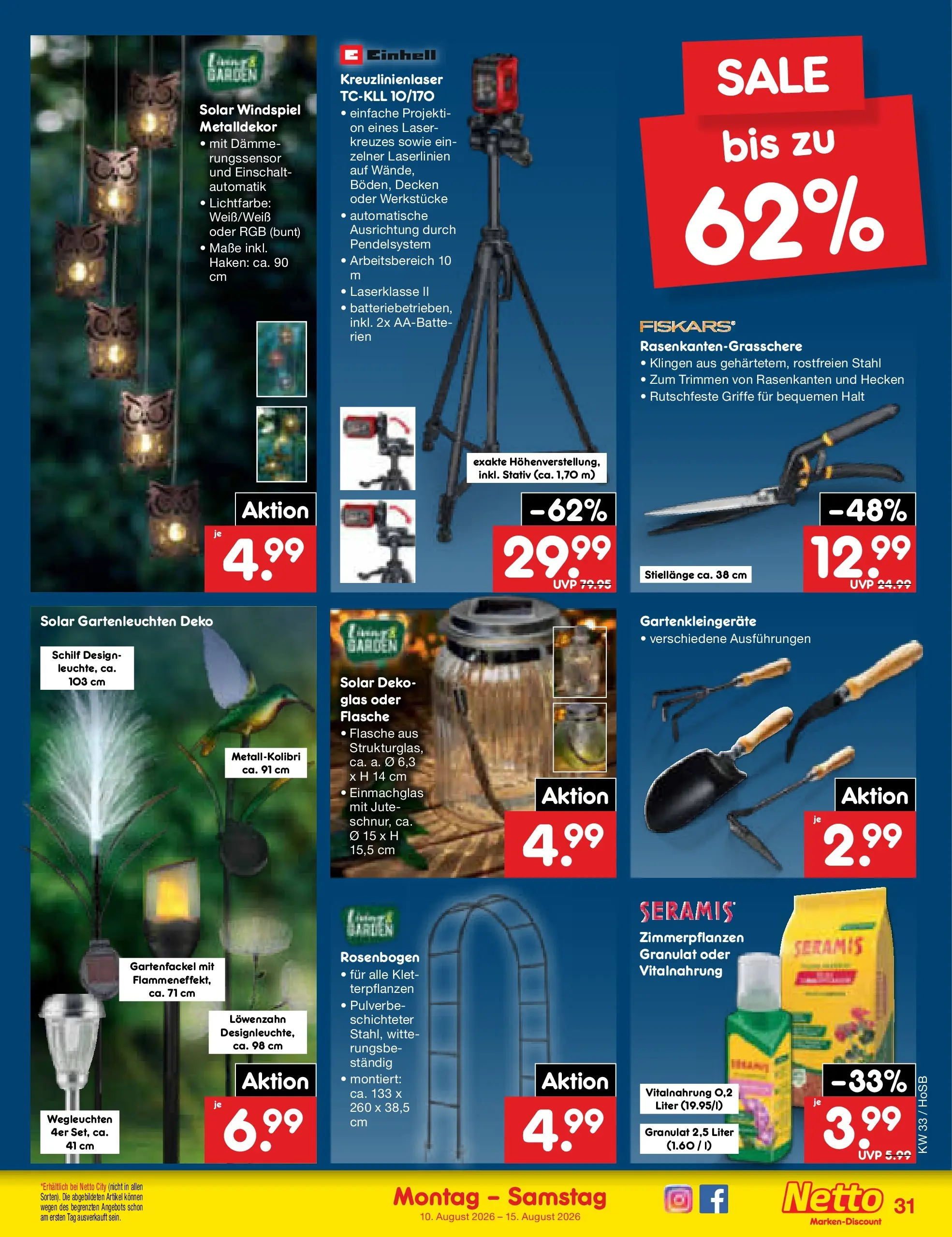 Netto Marken-Discount Prospekt Hannover (ab 10.08.2026) ยป Angebote | Seite: 45 | Produkte: Stativ Netto Marken-Discount Prospekt Hannover (ab 10.08.2026) ยป Angebote | Seite: 45 | Produkte: Stativ