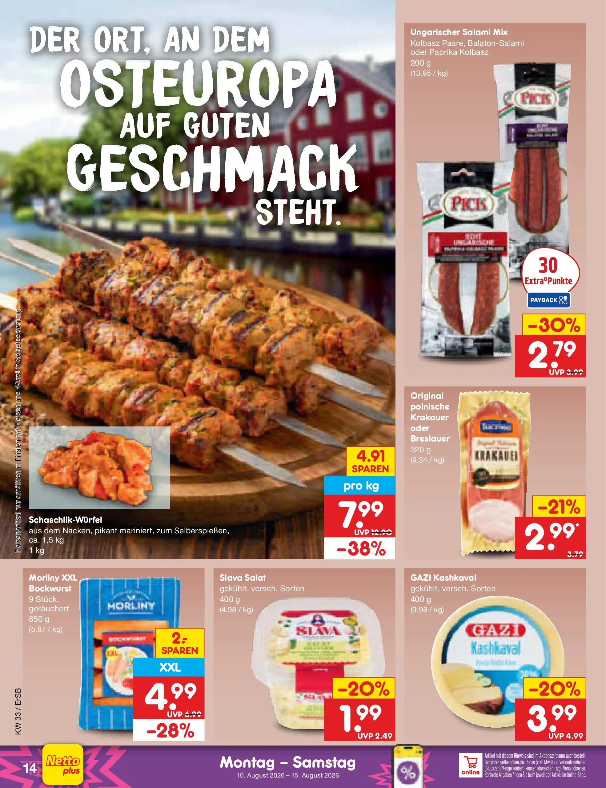 Netto Marken-Discount Prospekt Nordhausen (ab 10.08.2026) ยป Angebote | Seite: 18 | Produkte: Bockwurst, Paprika, Wurst, Fleisch Netto Marken-Discount Prospekt Nordhausen (ab 10.08.2026) ยป Angebote | Seite: 18 | Produkte: Bockwurst, Paprika, Wurst, Fleisch