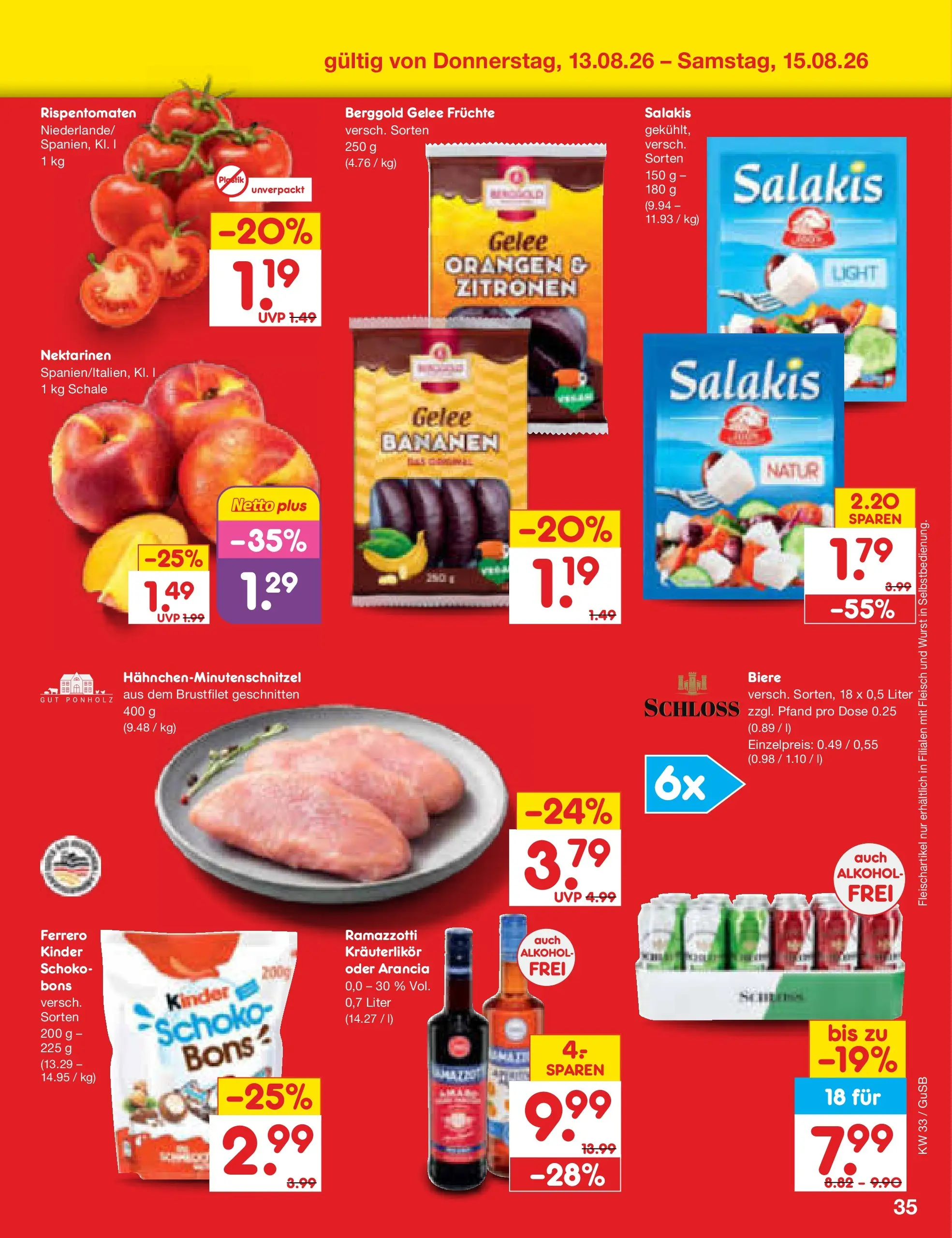 Netto Marken-Discount Prospekt Machern (ab 10.08.2026) ยป Angebote | Seite: 49 | Produkte: Bananen, Orangen, Ramazzotti, Zitronen Netto Marken-Discount Prospekt Machern (ab 10.08.2026) ยป Angebote | Seite: 49 | Produkte: Bananen, Orangen, Ramazzotti, Zitronen