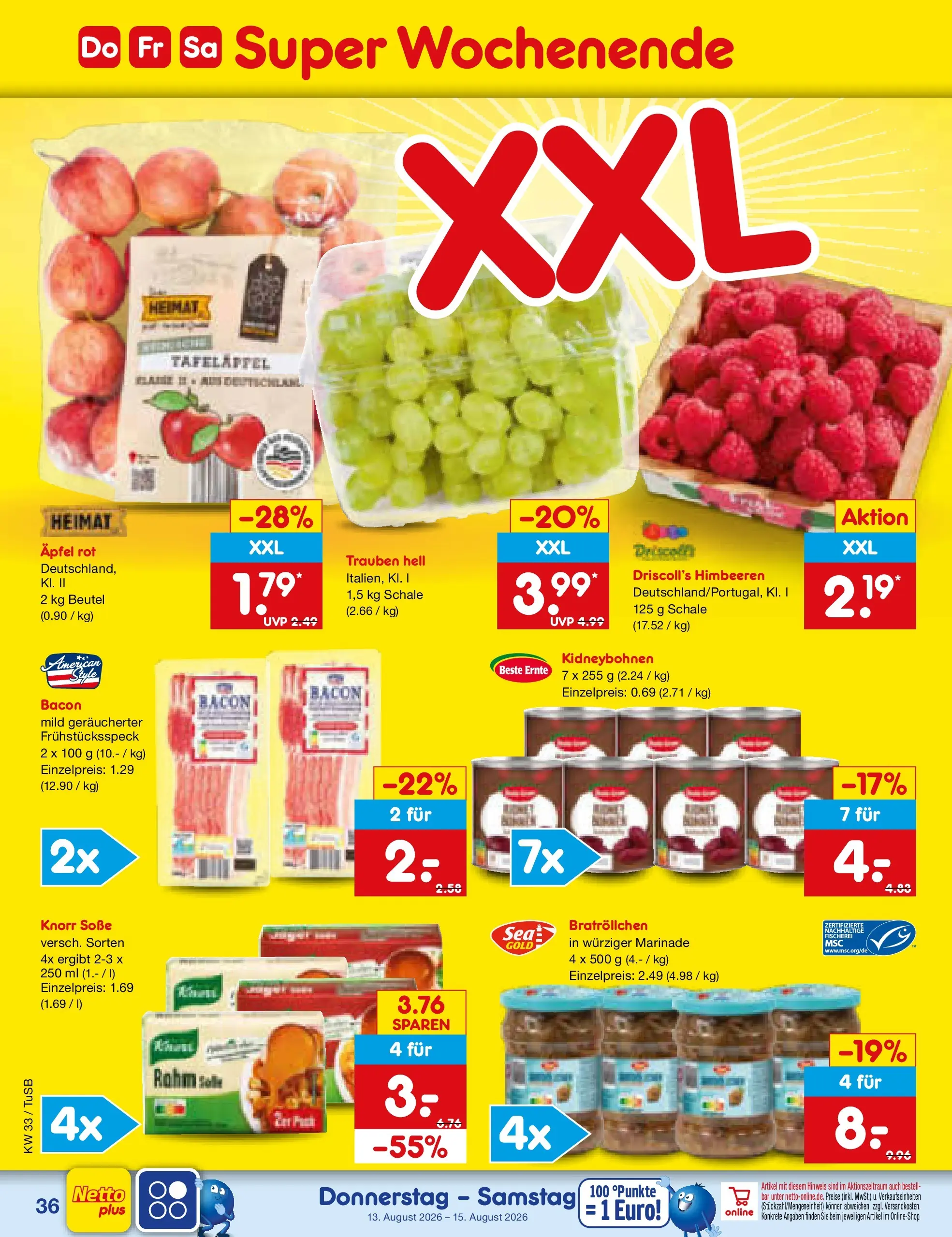 Netto Marken-Discount Prospekt Lahr-Langenwinkel (ab 10.08.2026) ยป Angebote | Seite: 50 | Produkte: Himbeeren, Trauben, Knorr, Soรe Netto Marken-Discount Prospekt Lahr-Langenwinkel (ab 10.08.2026) ยป Angebote | Seite: 50 | Produkte: Himbeeren, Trauben, Knorr, Soรe