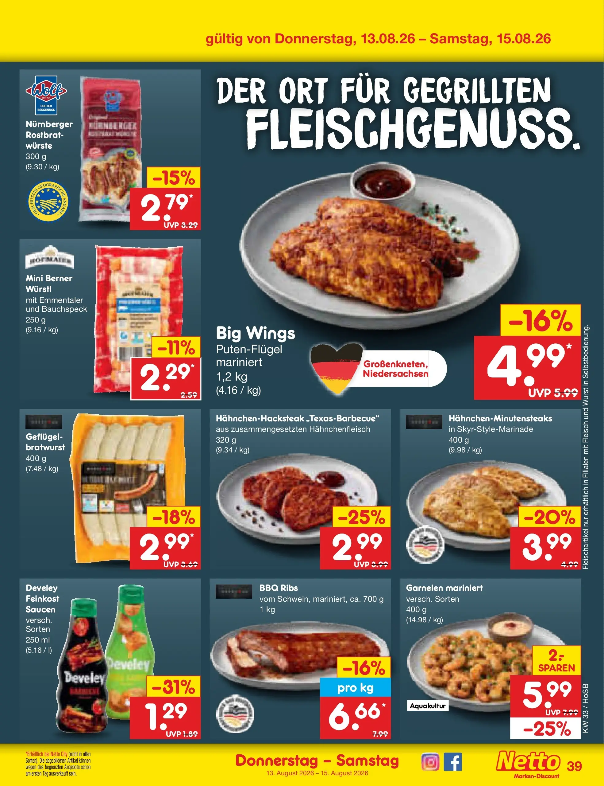 Netto Marken-Discount Prospekt Hannover (ab 10.08.2026) ยป Angebote | Seite: 55 | Produkte: Wรผrstl, Bratwurst, Garnelen, Wurst Netto Marken-Discount Prospekt Hannover (ab 10.08.2026) ยป Angebote | Seite: 55 | Produkte: Wรผrstl, Bratwurst, Garnelen, Wurst