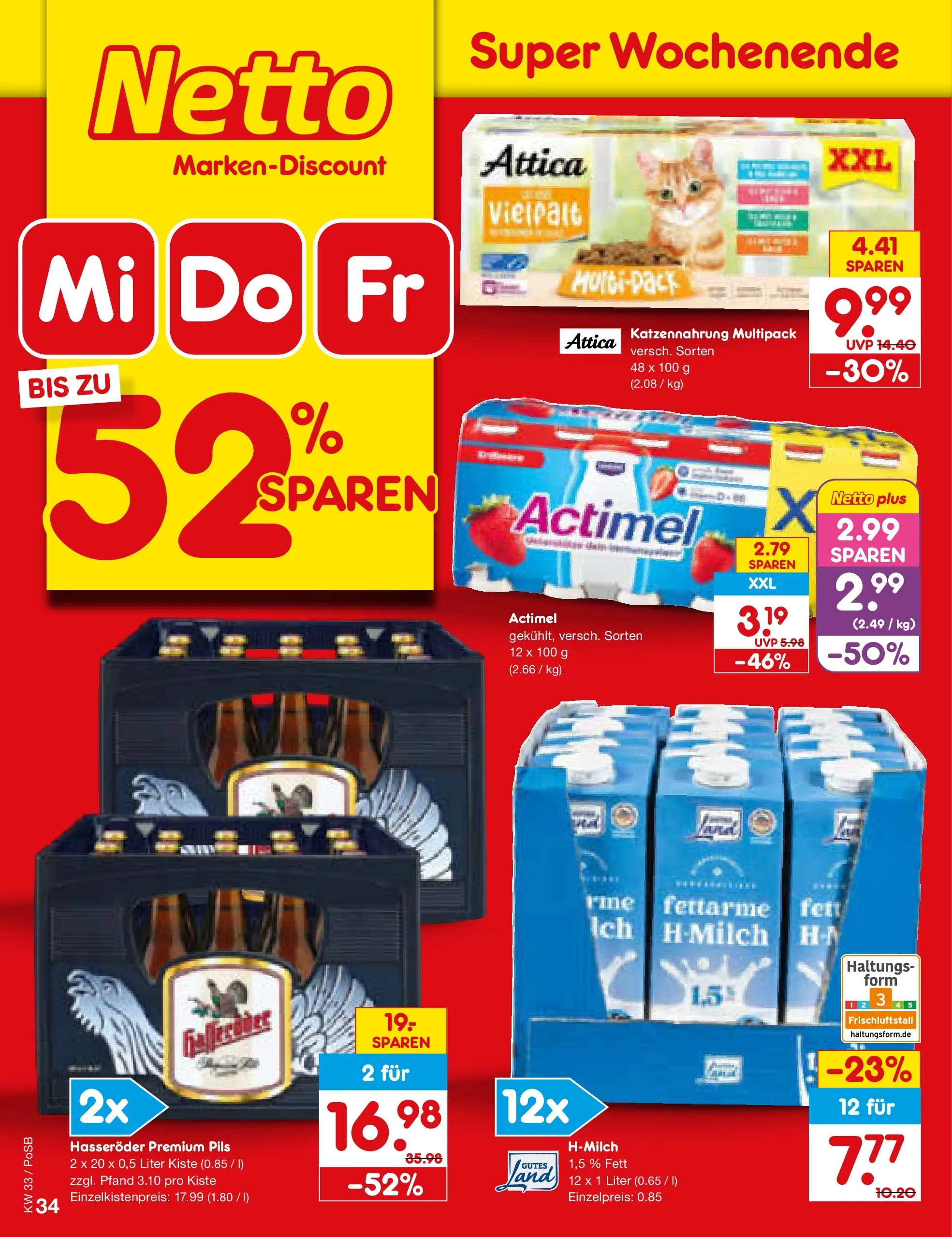 Netto Marken-Discount Prospekt Regensburg (ab 10.08.2026) » Angebote | Seite: 48 | Produkte: Actimel, Pils, Hasseröder